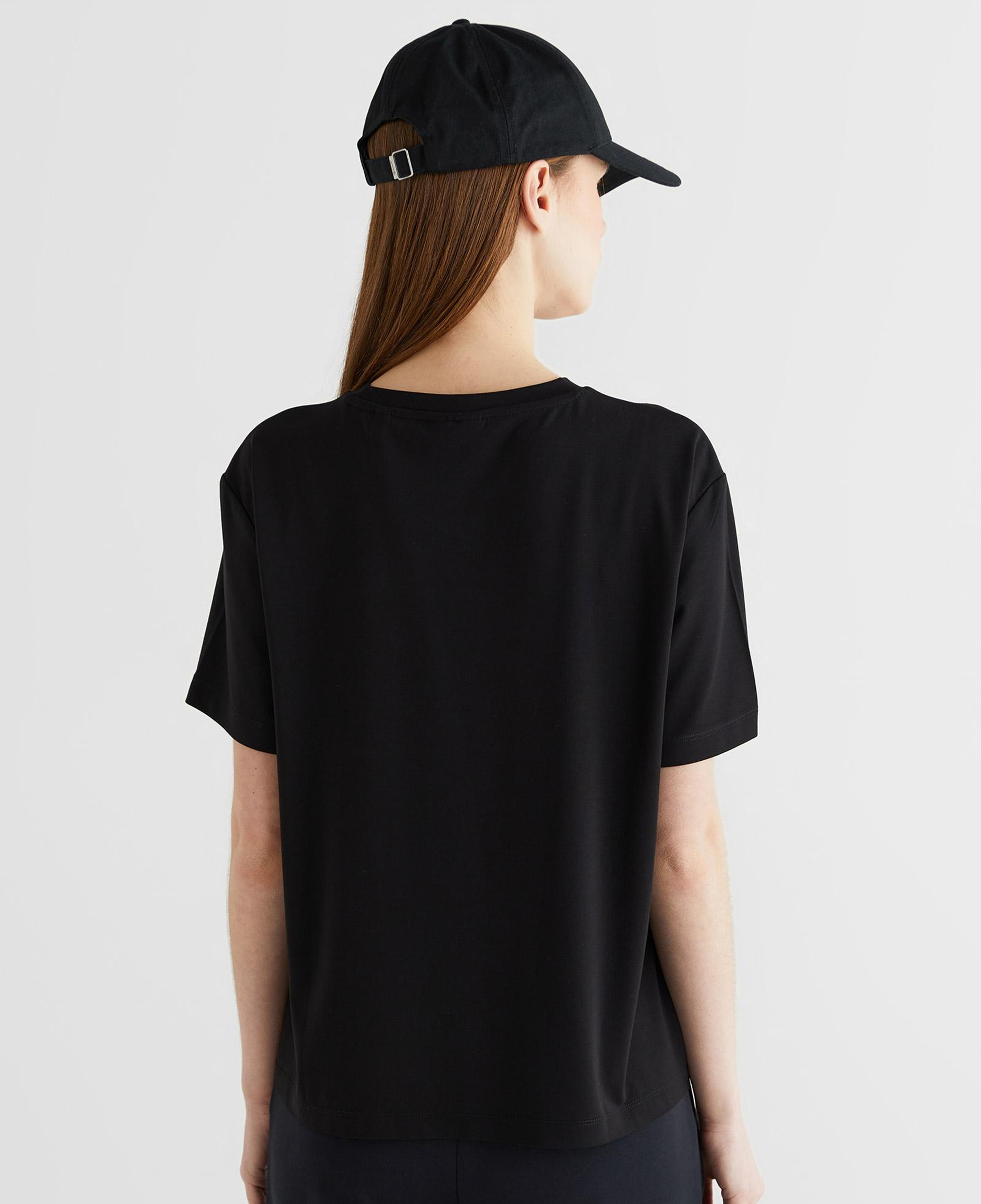 GANT Kadın Siyah Bisiklet Yaka Regular Fit T-Shirt