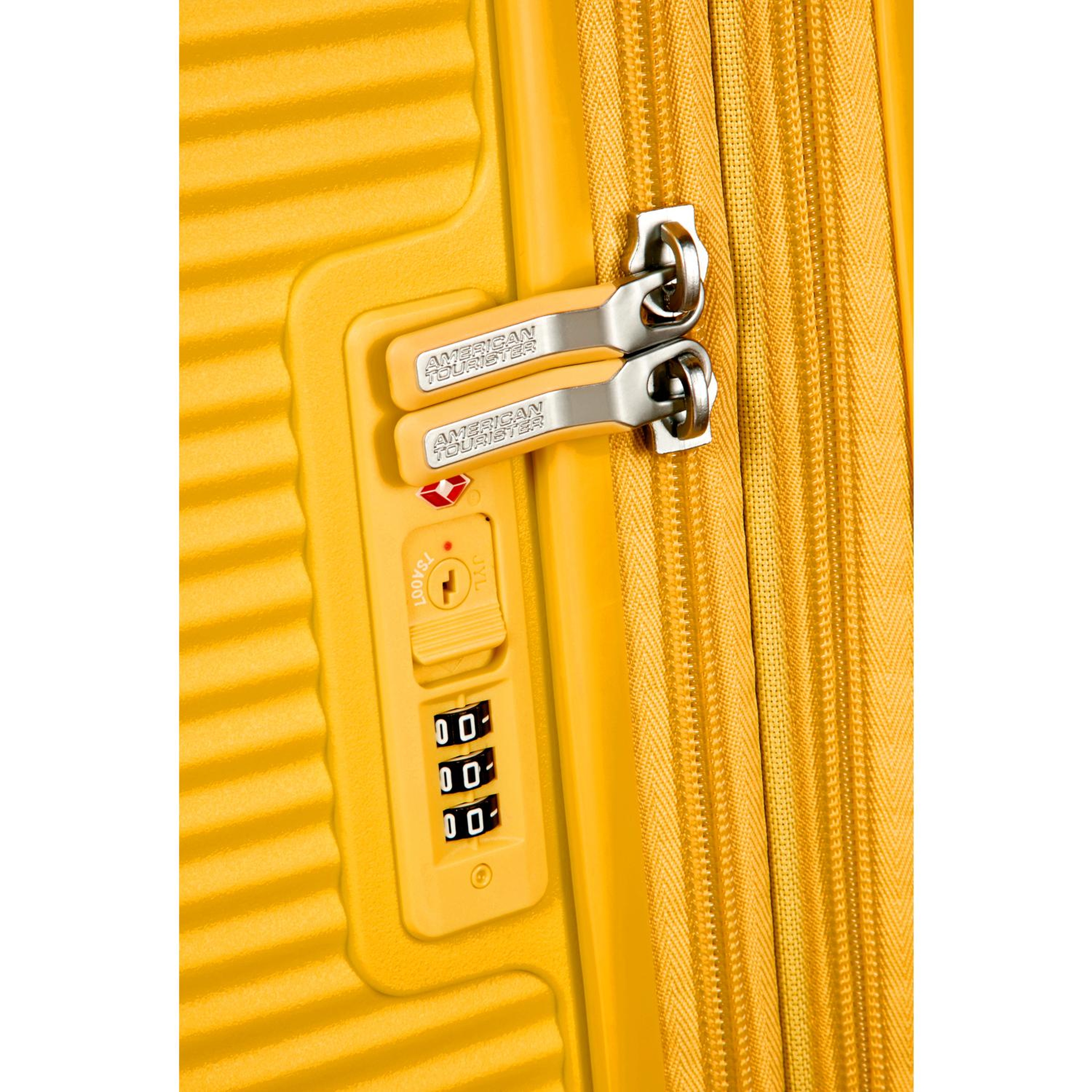 American Tourister Sarı Soundbox - Körüklü 77 cm Büyük Sert Valiz