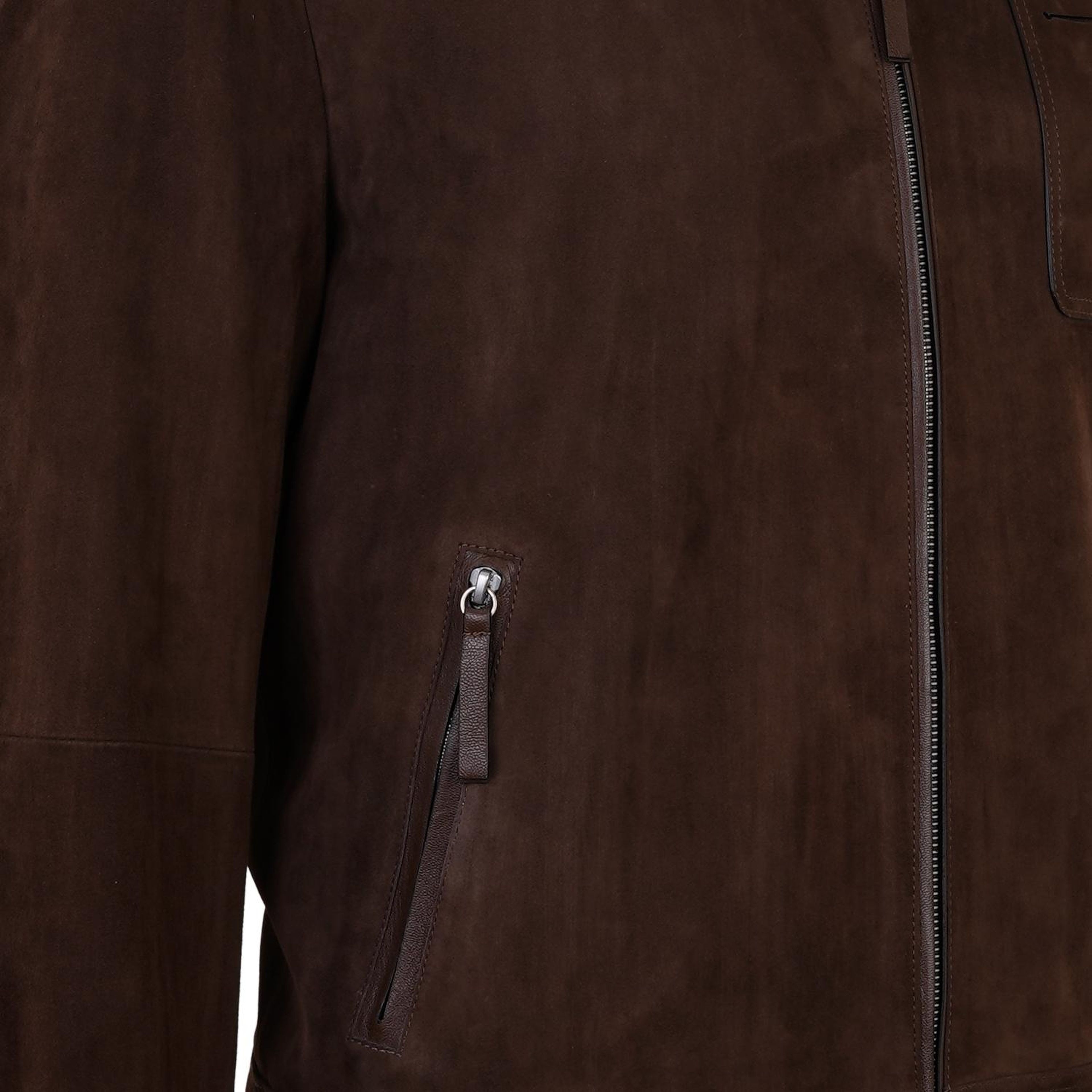 Alberico Kahve Erkek Süet Deri Ceket