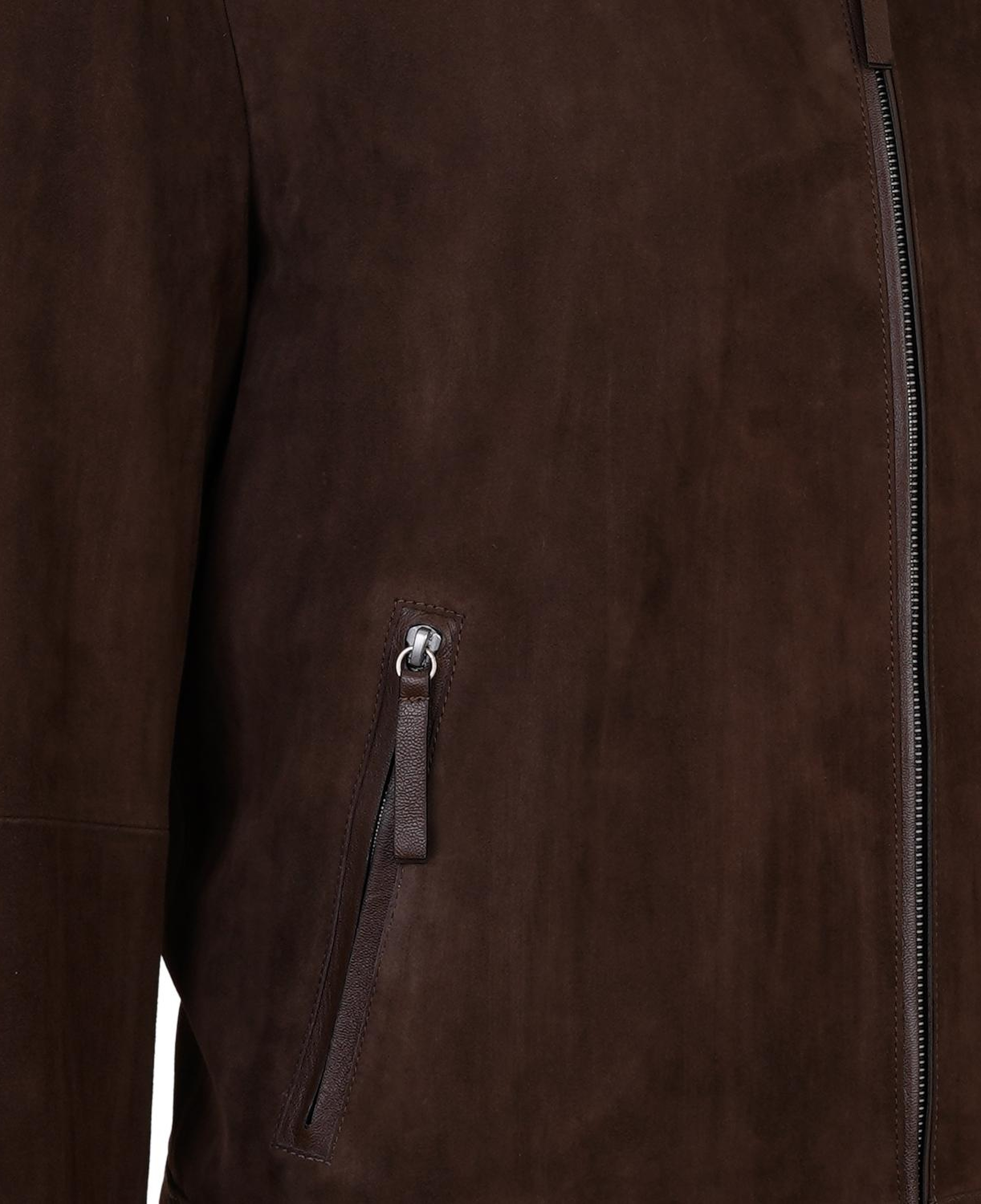 Alberico Kahve Erkek Süet Deri Ceket