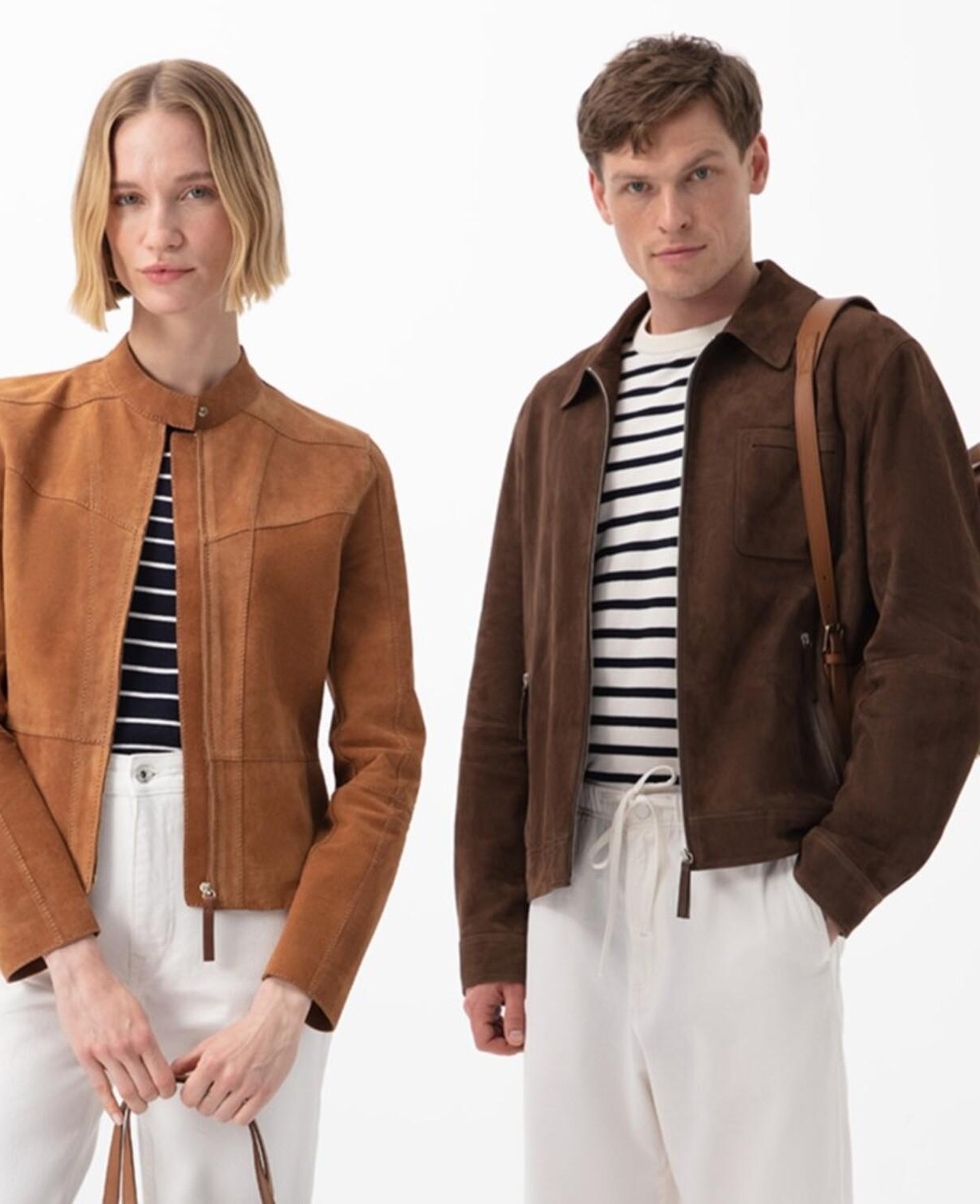 Alberico Kahve Erkek Süet Deri Ceket