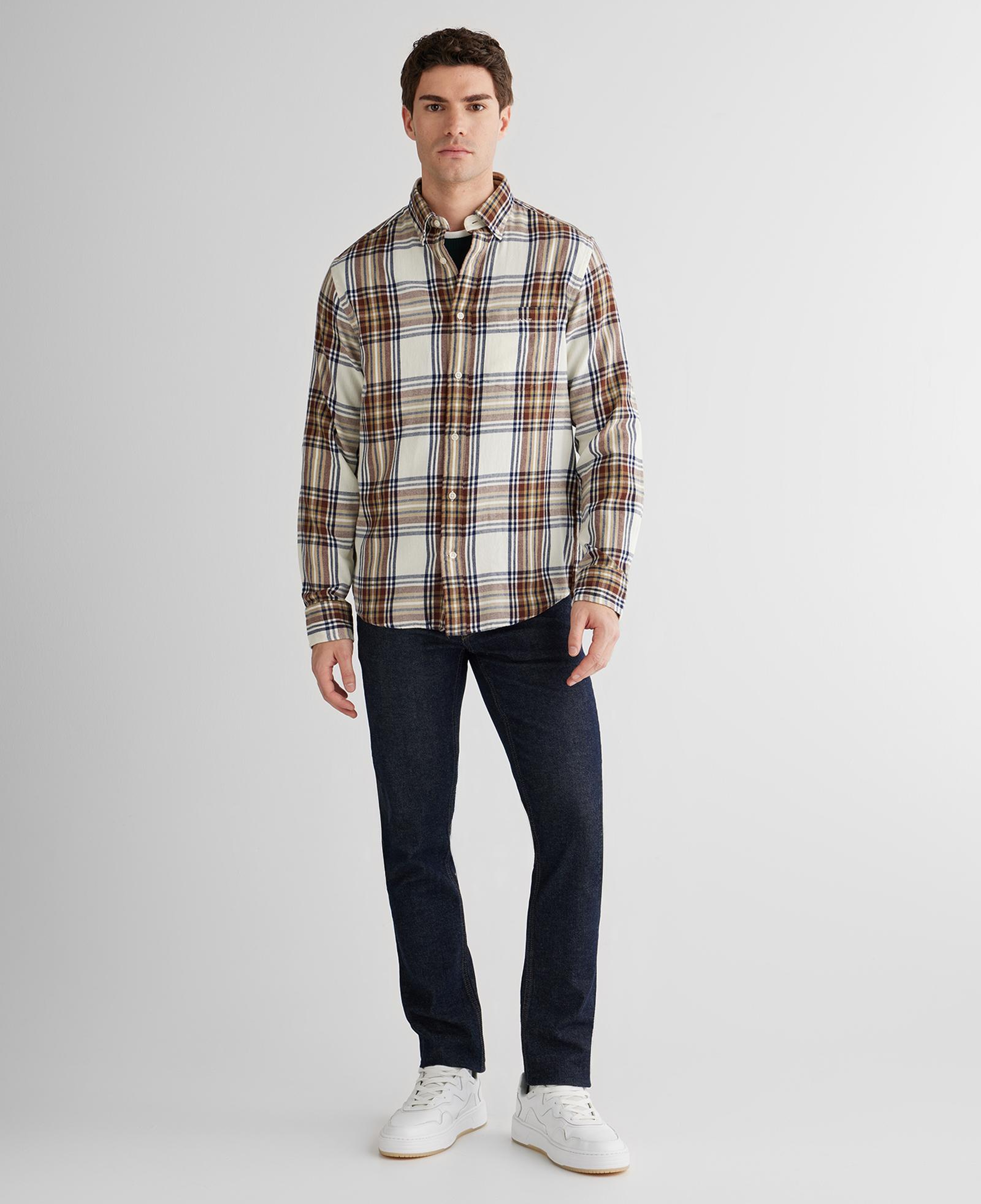 GANT Erkek Krem Regular Fit Düğmeli Gömlek