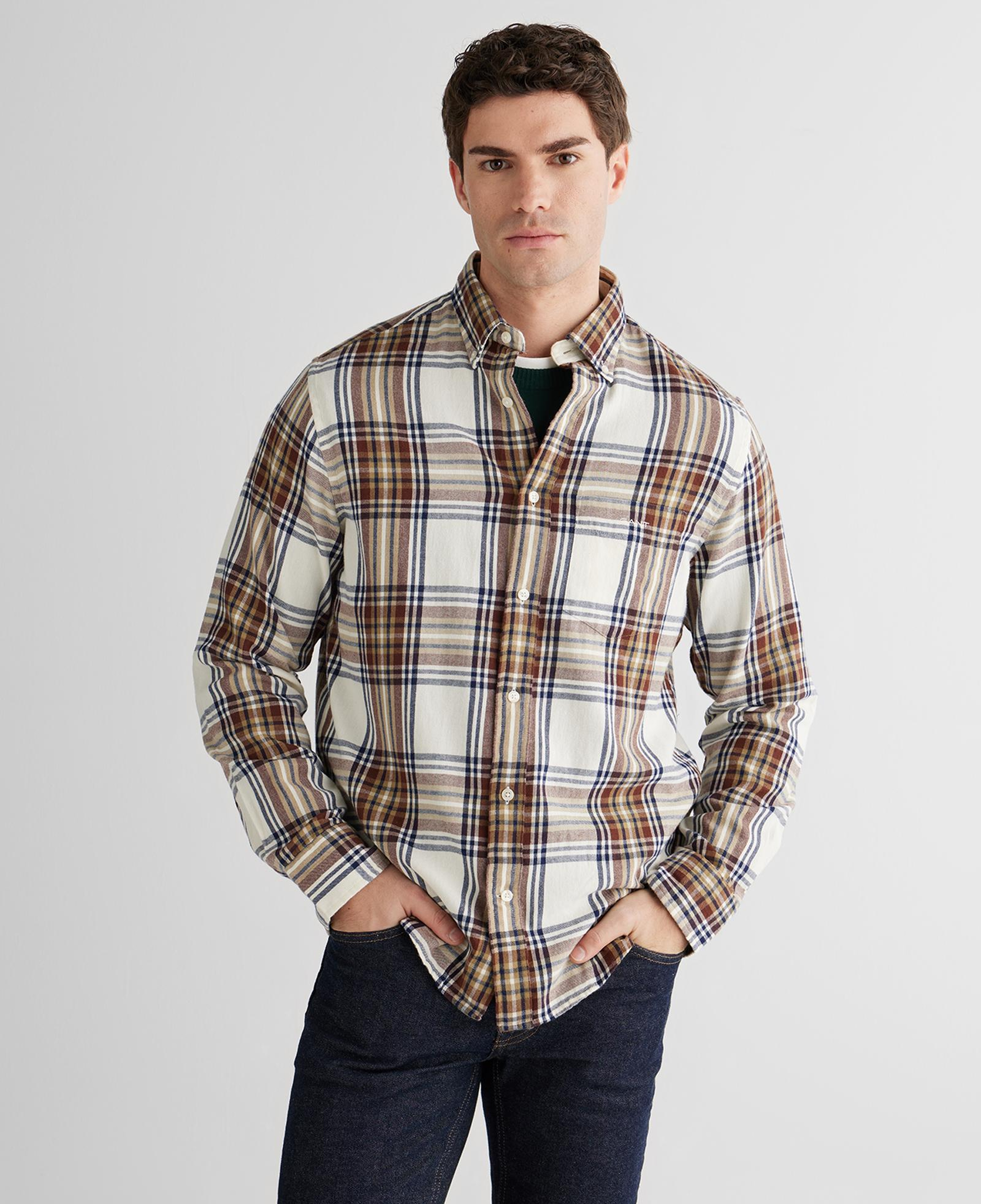 GANT Erkek Krem Regular Fit Düğmeli Gömlek