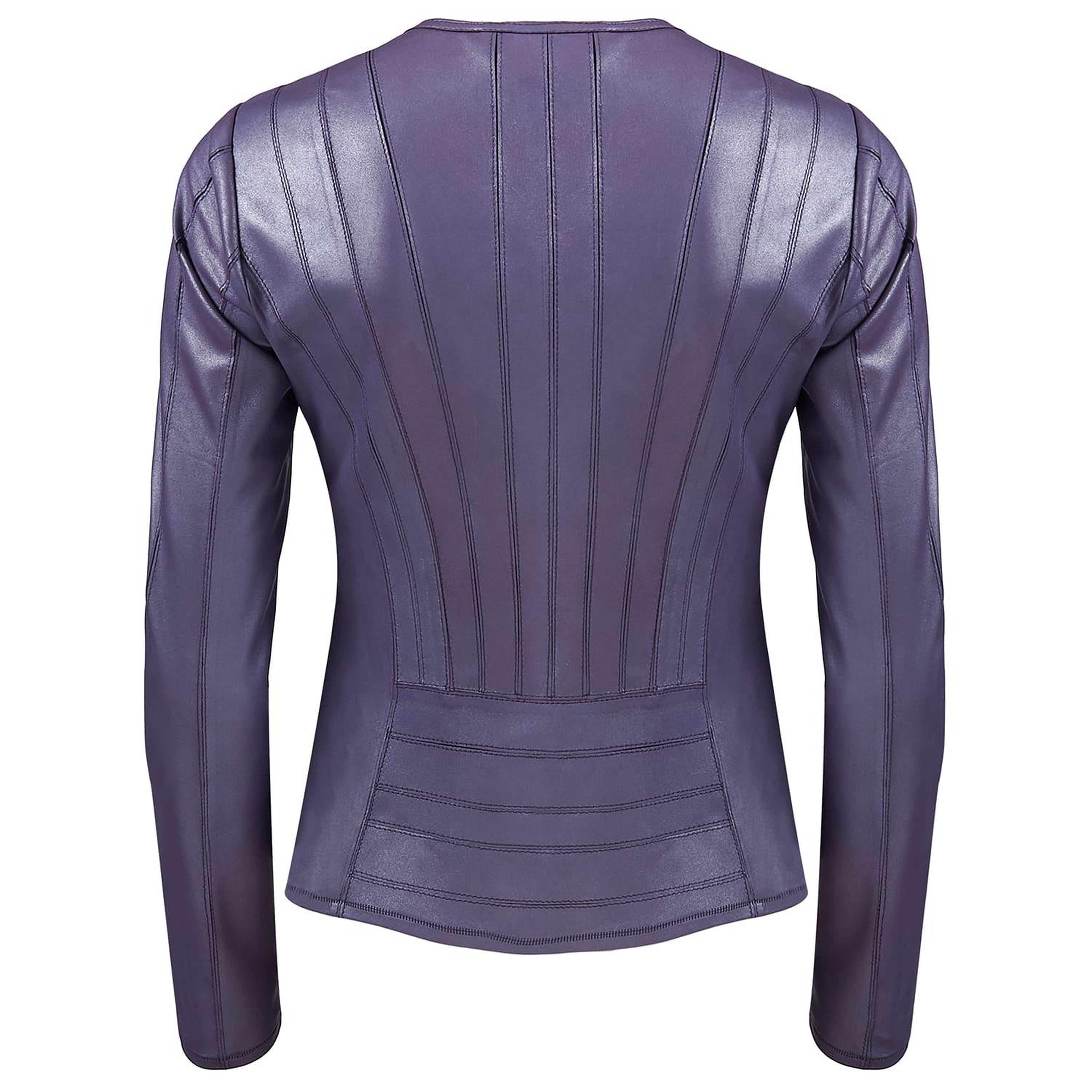 Deundria Kadın Fit Panelli Deri Ceket