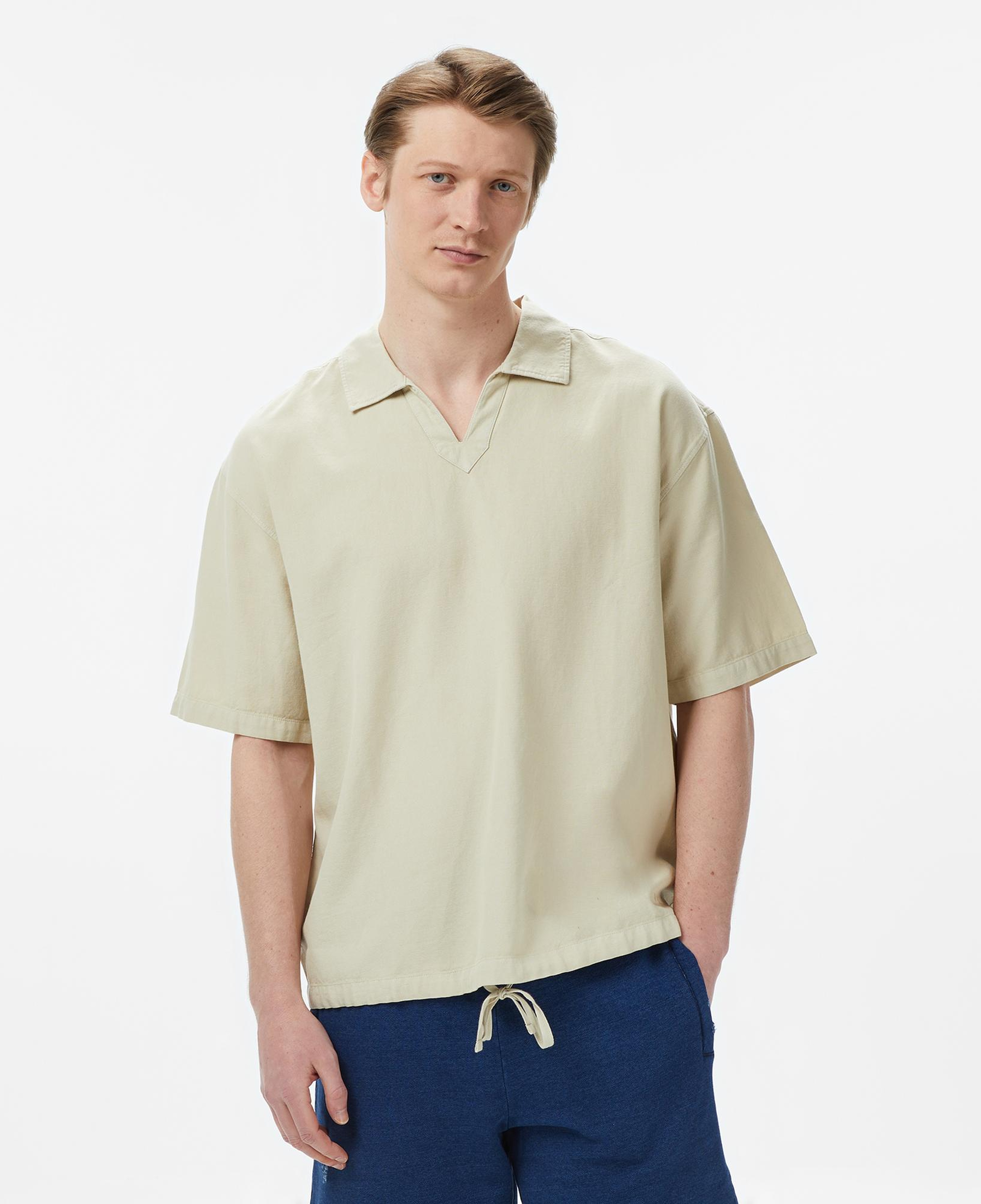 UNITED4 Oversize Fit Erkek Krem Polo