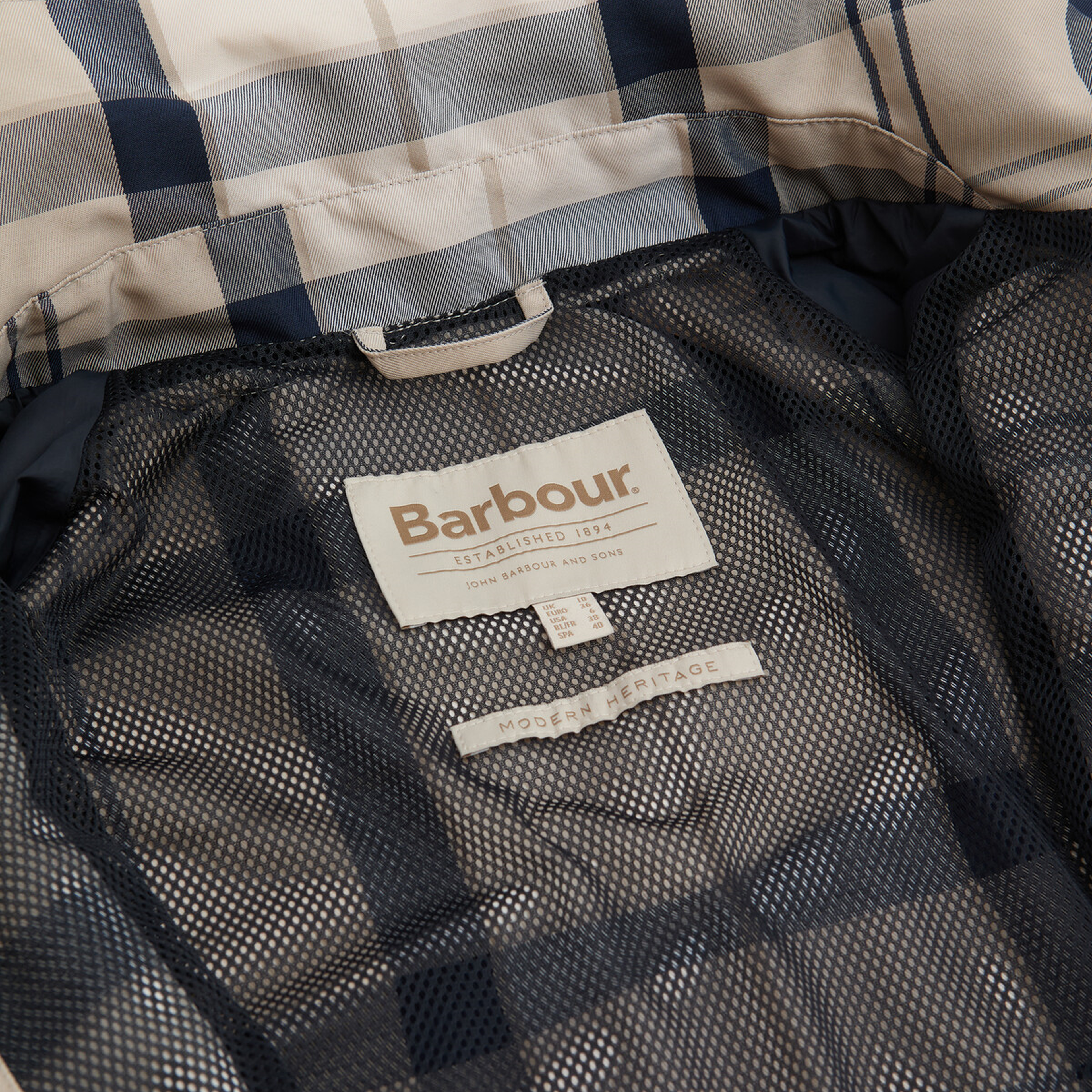 Barbour Ballina Check Showerproof Ceket
