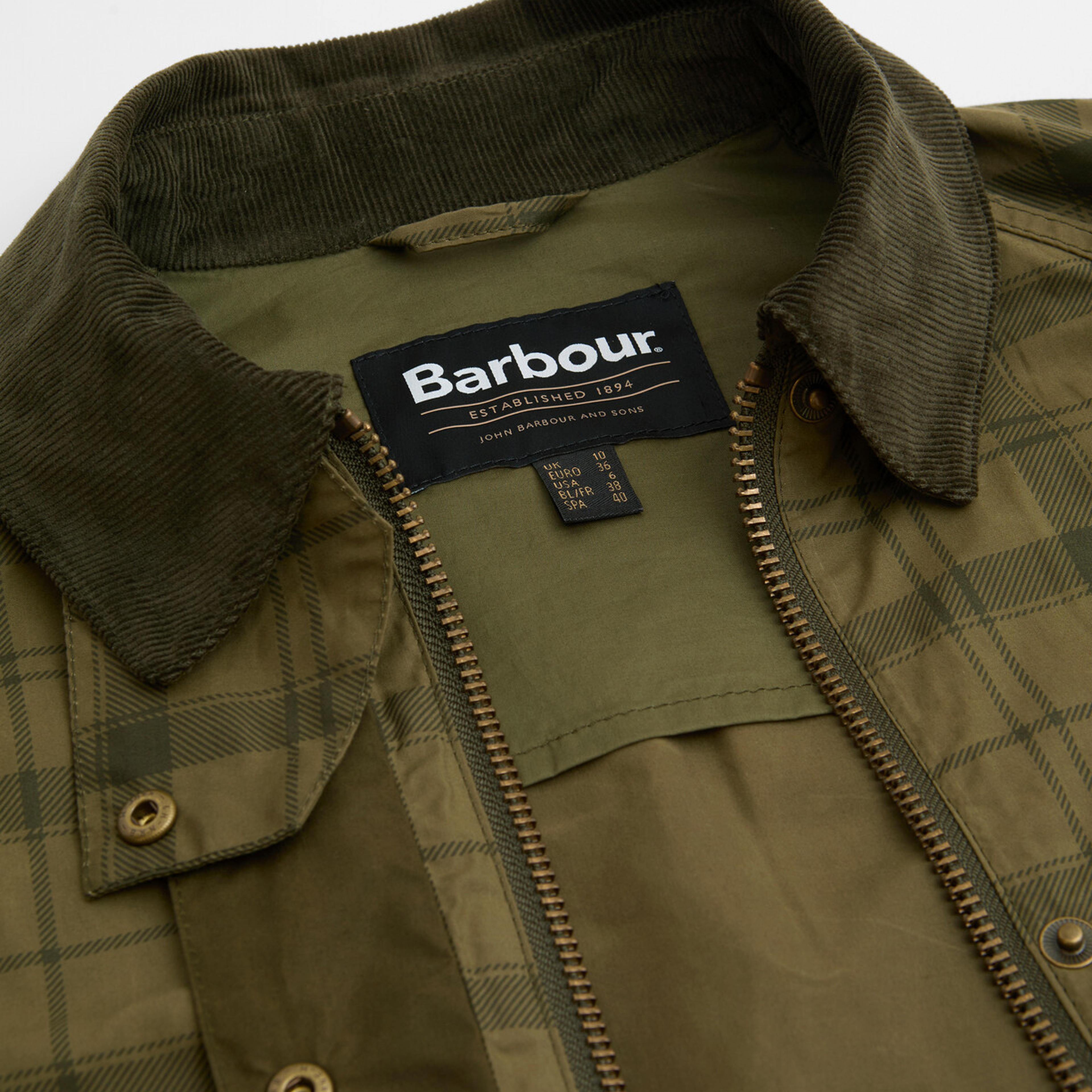 Barbour Tartan Cropped Beadnell Casual Ceket