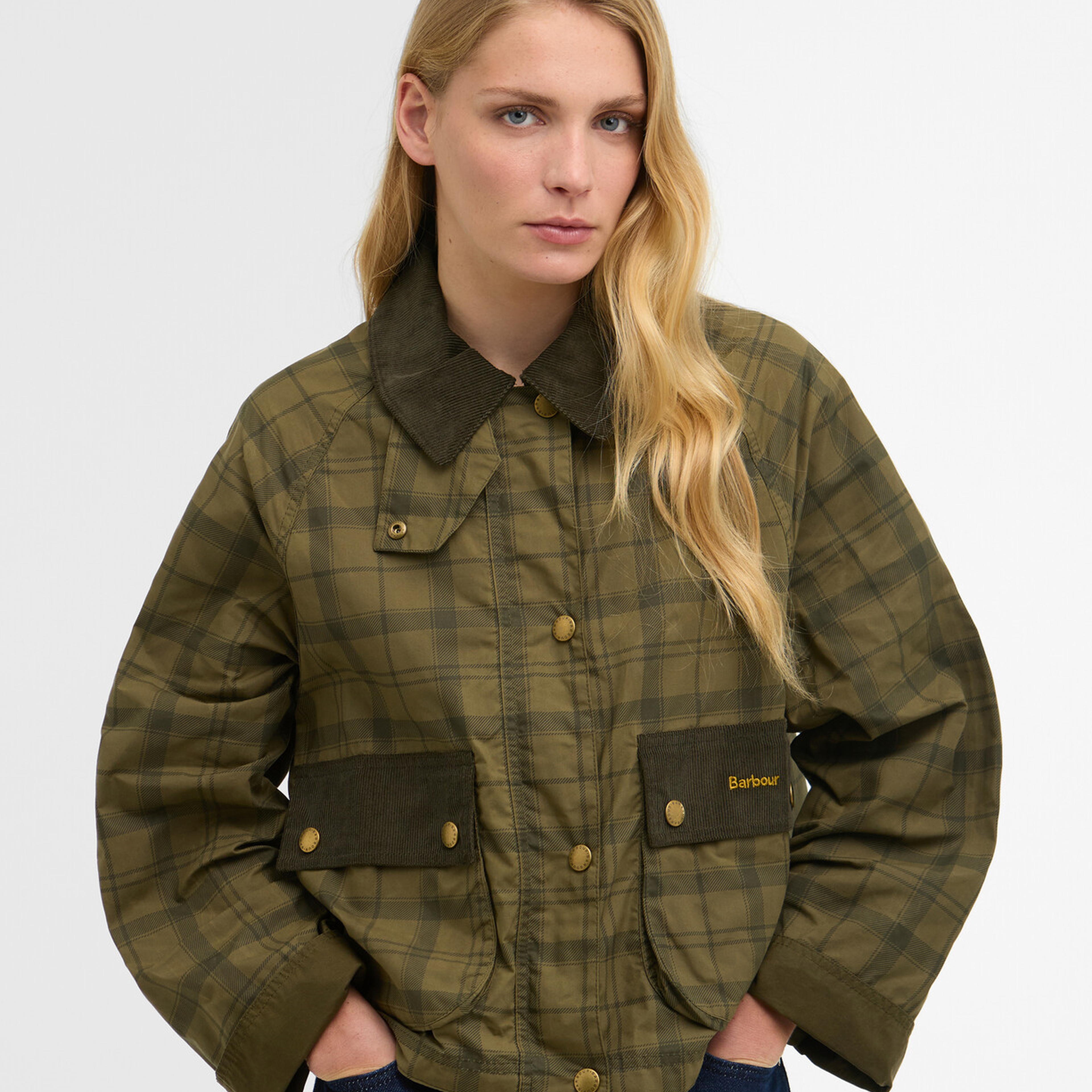 Barbour Tartan Cropped Beadnell Casual Ceket