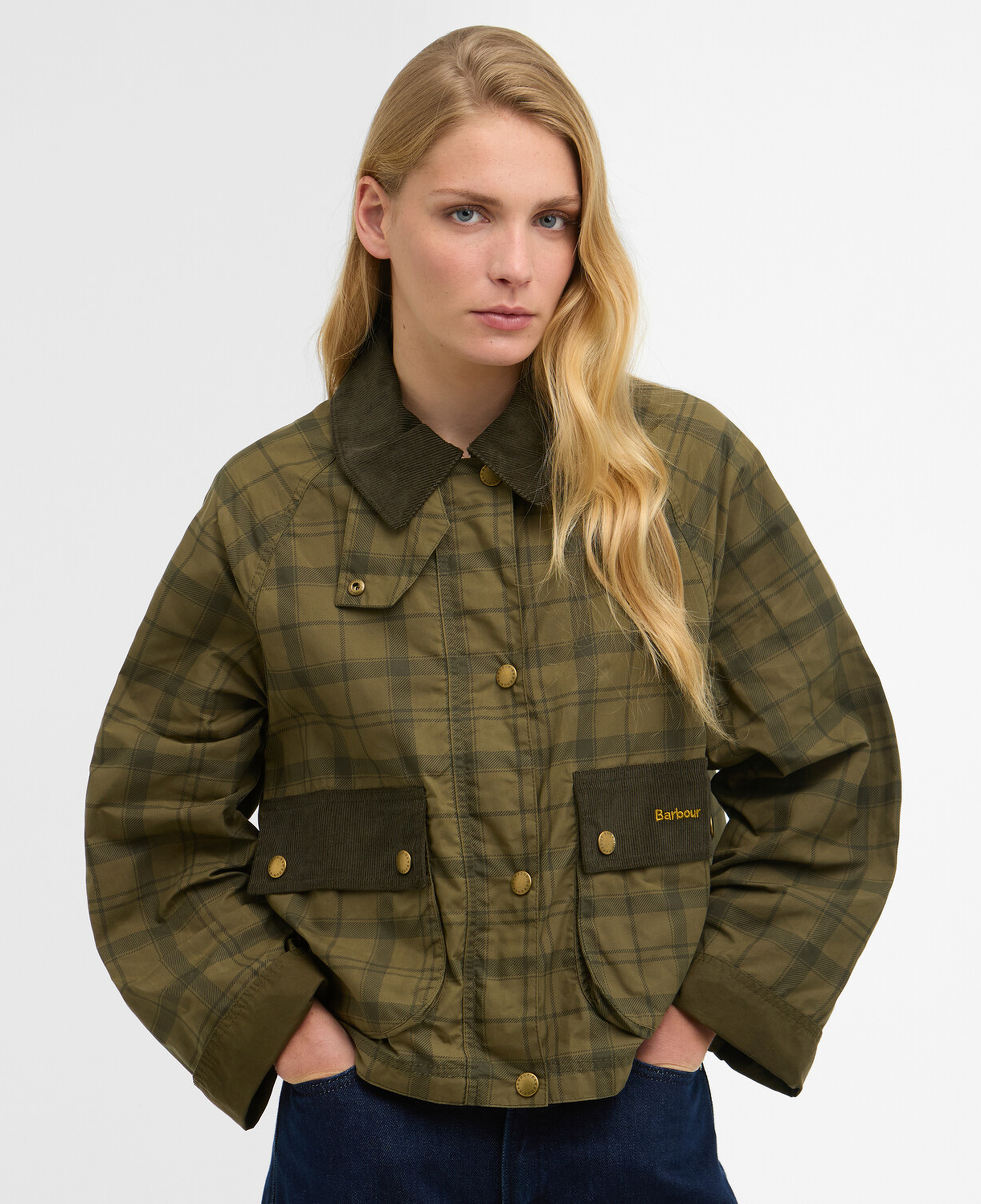 Barbour Tartan Cropped Beadnell Casual Ceket