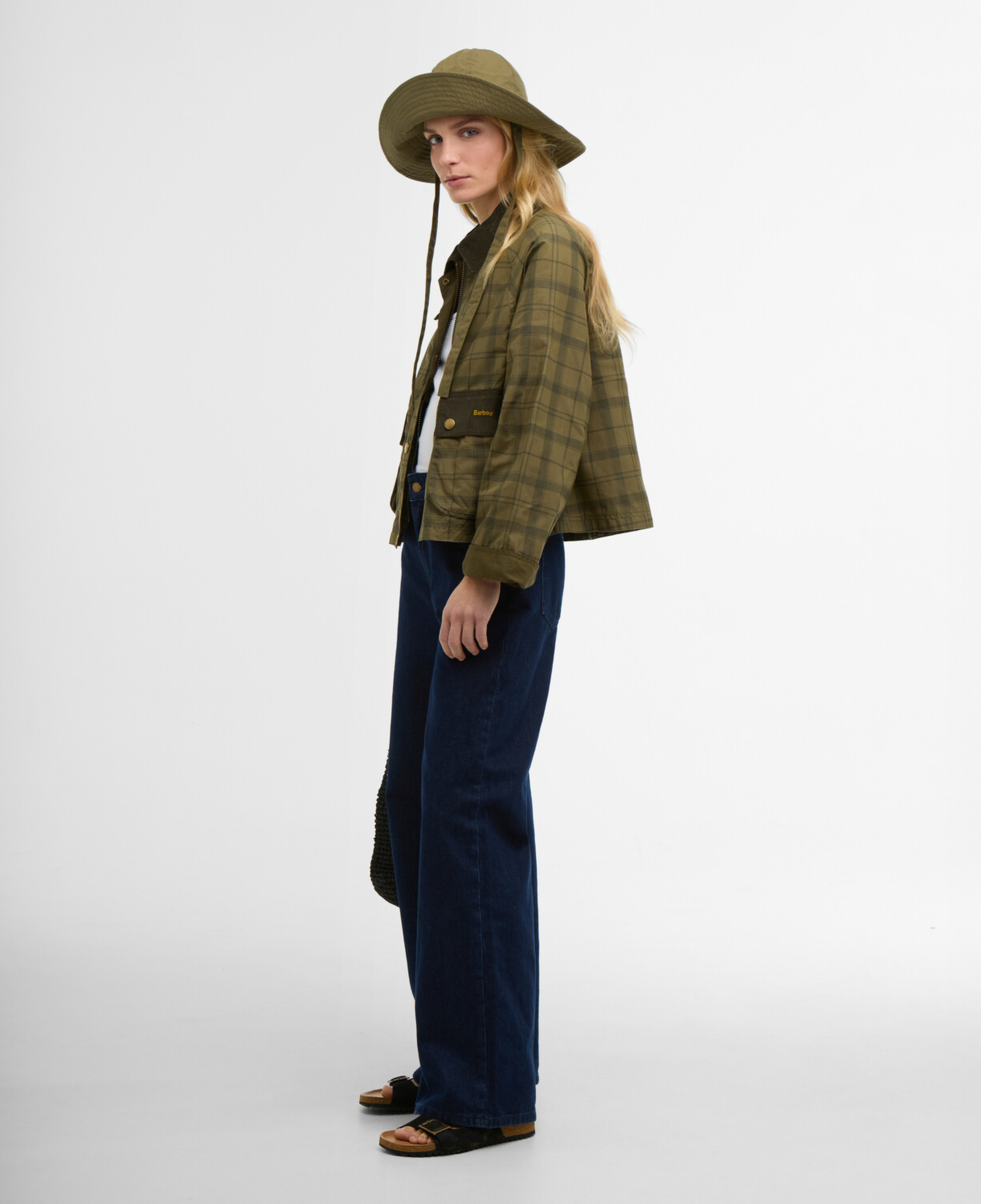 Barbour Tartan Cropped Beadnell Casual Ceket