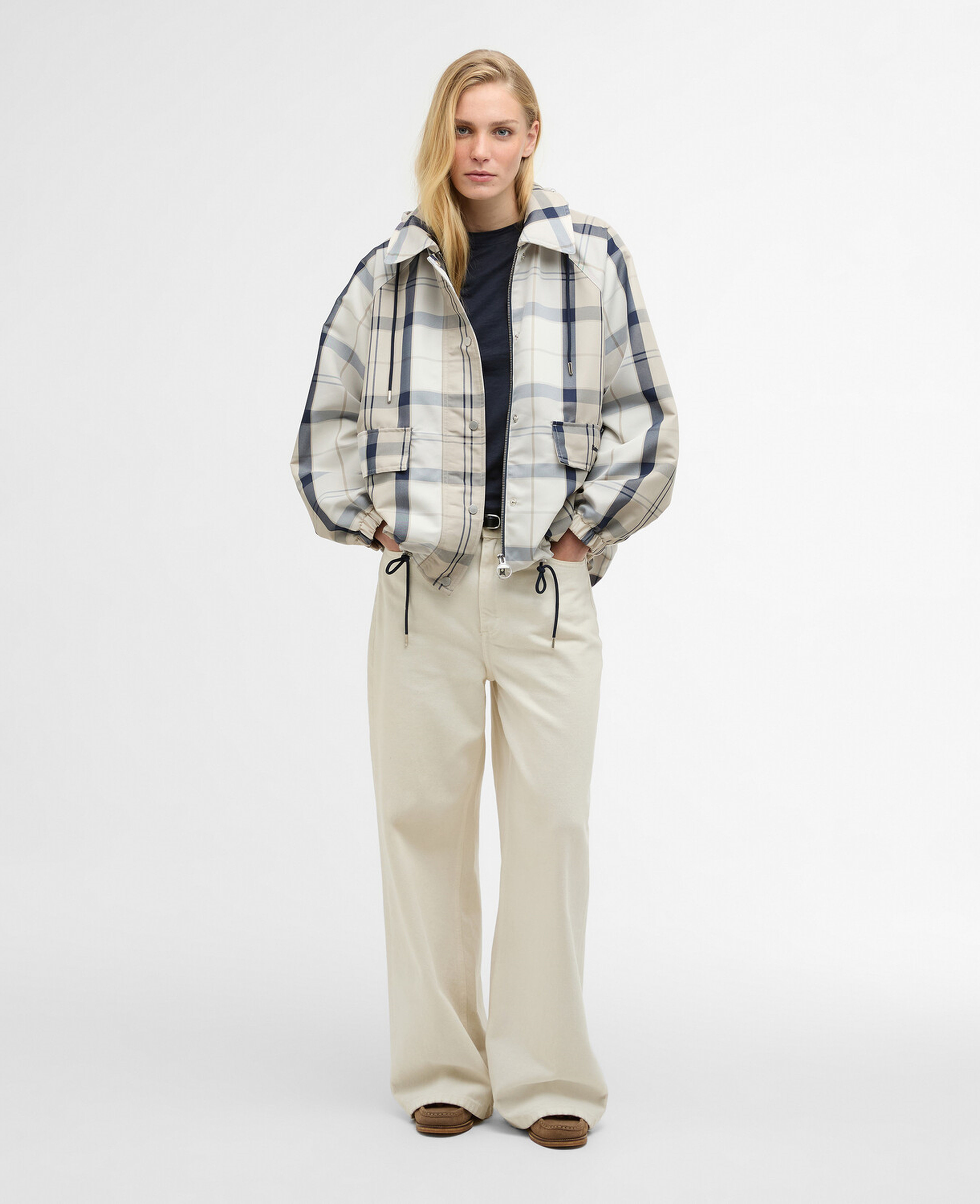 Barbour Ballina Check Showerproof Ceket