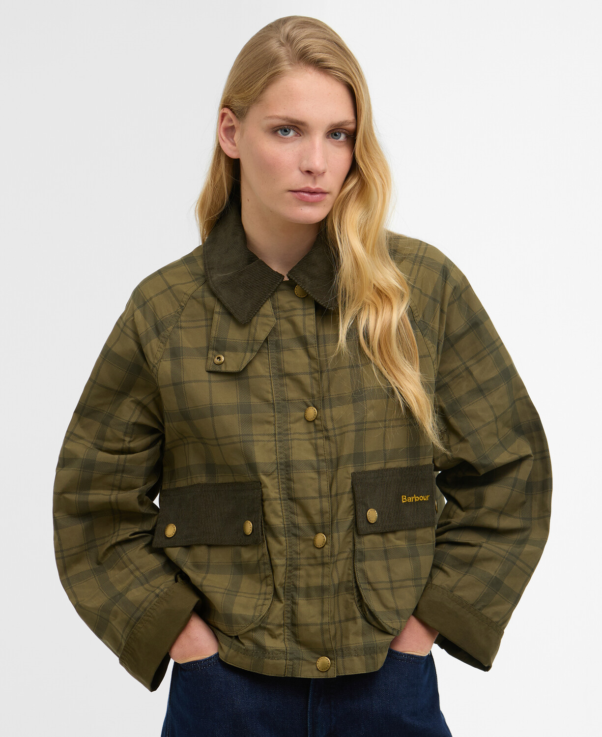 Barbour Tartan Cropped Beadnell Casual Ceket