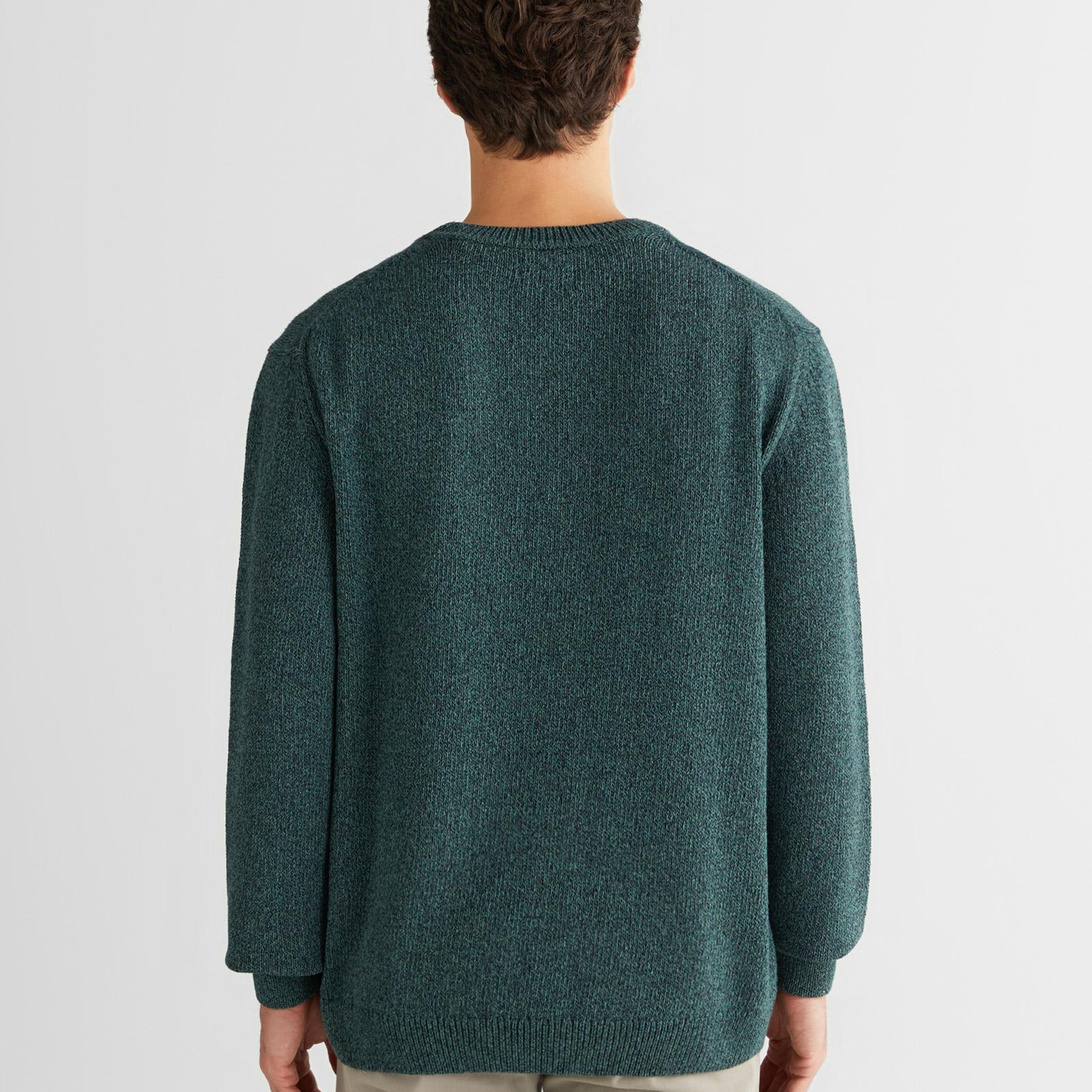 GANT Erkek Yeşil Relaxed Fit Bisiklet Yaka Triko