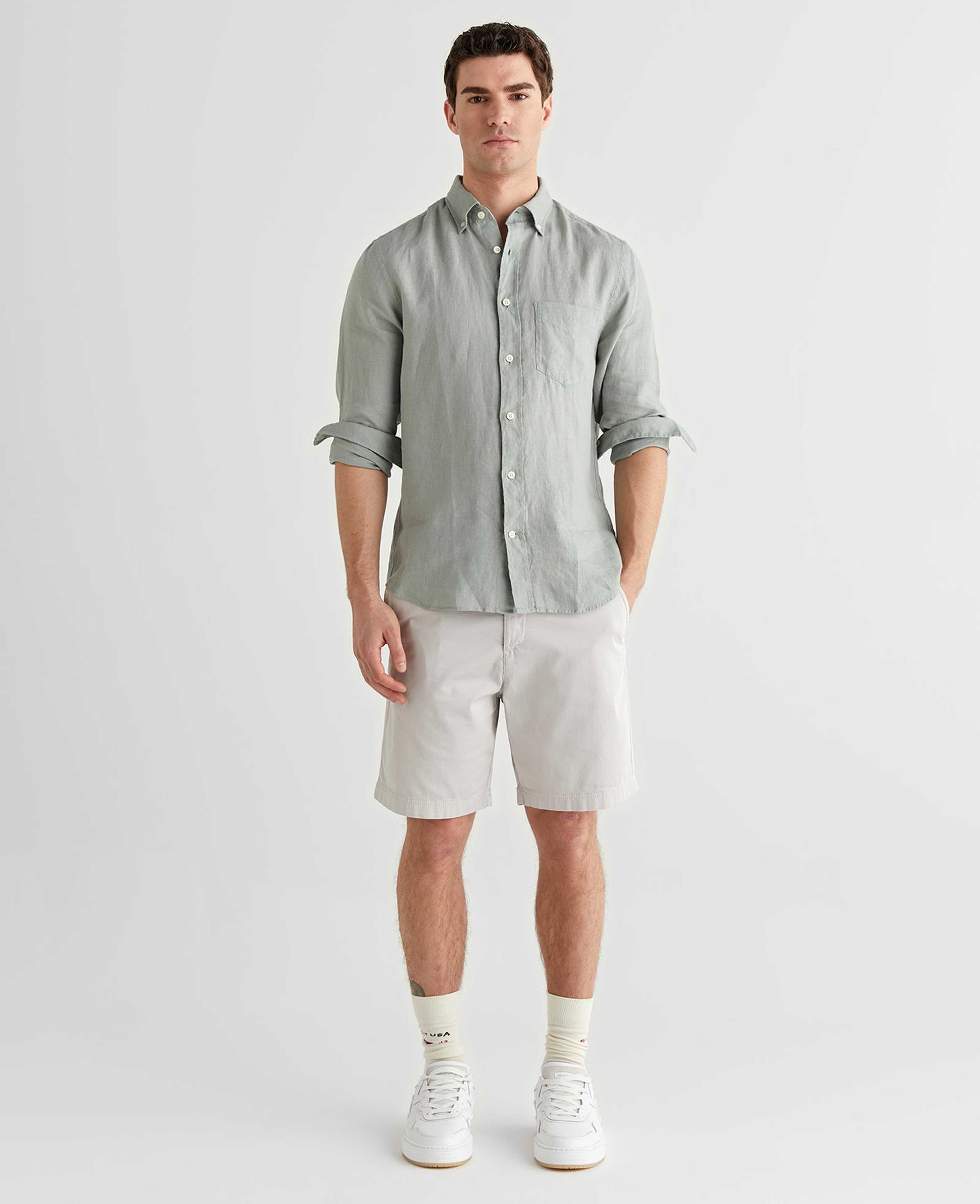 GANT Erkek Yeşil Regular Fit Gömlek