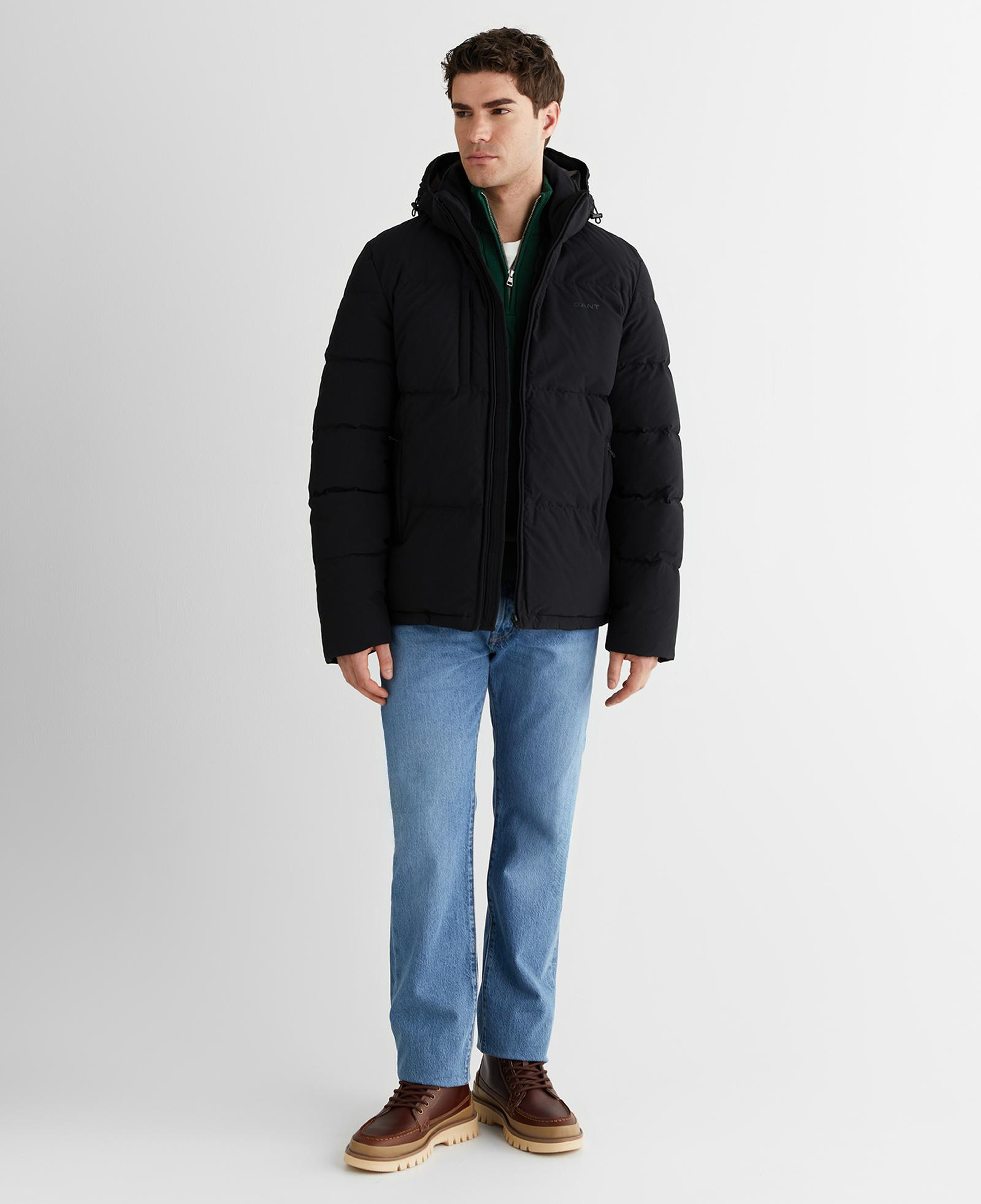 GANT Erkek Siyah Regular Fit Fermuarlı Mont