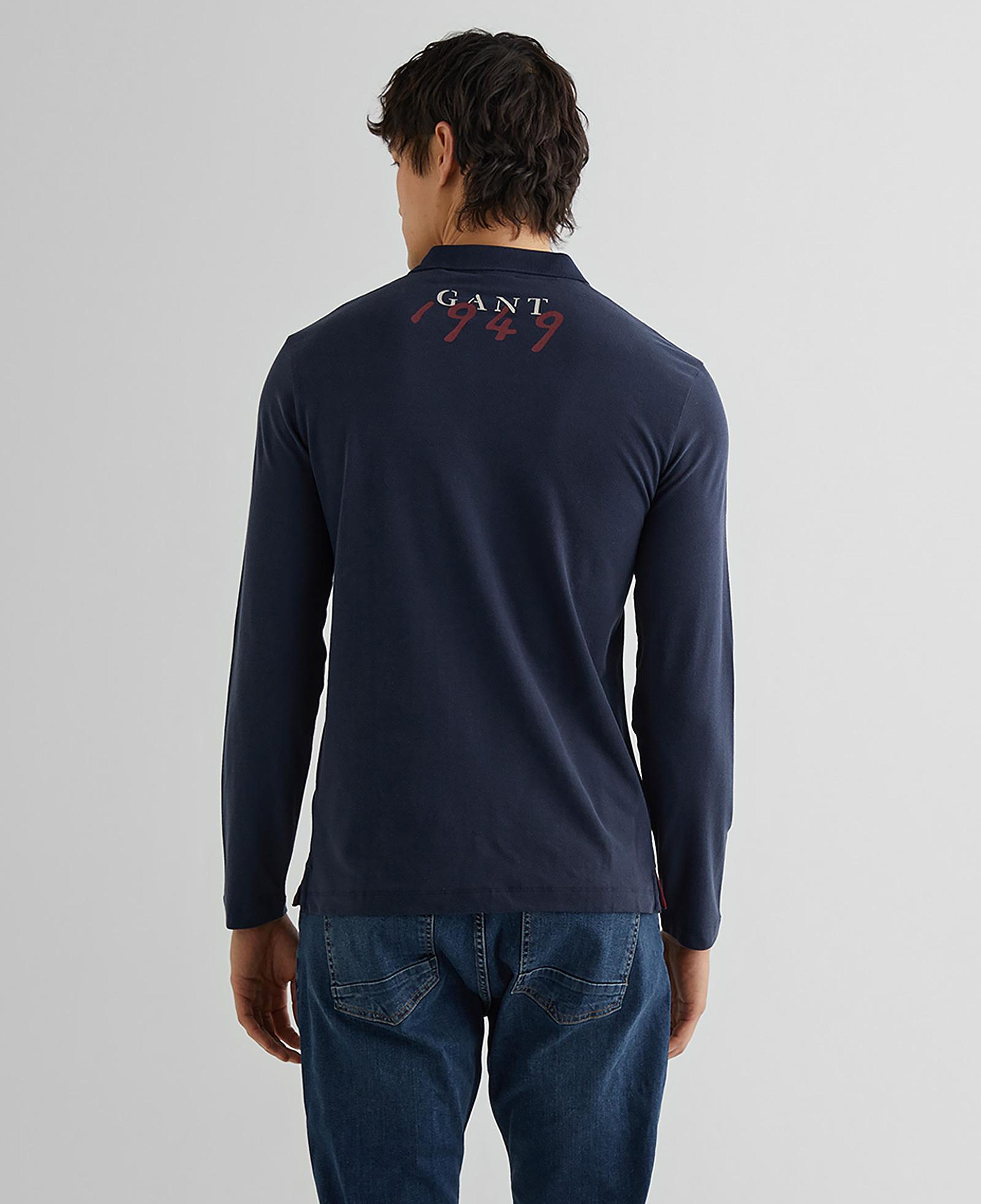 GANT Erkek Lacivert Regular Fit Renk Bloklu Logolu Polo