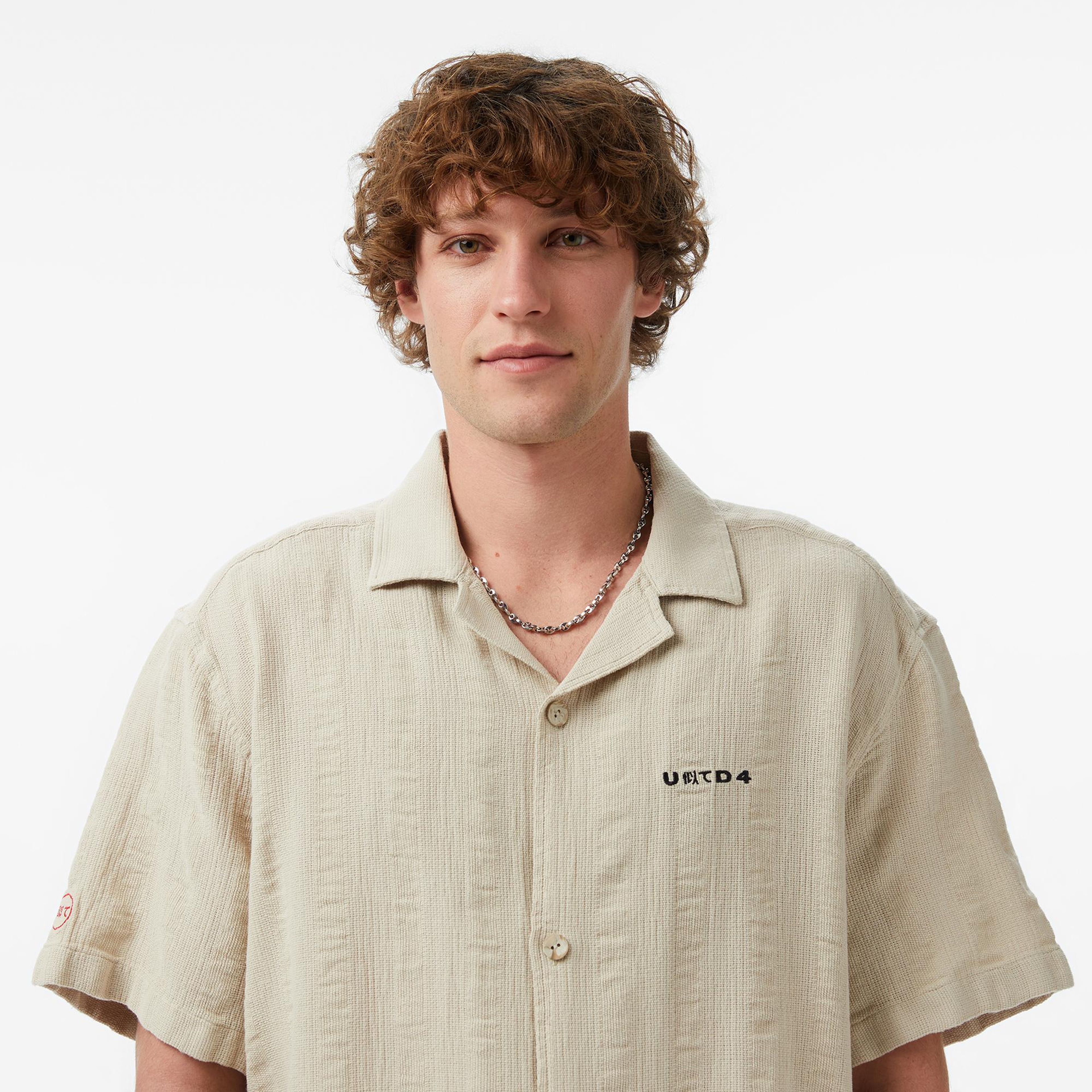 UNITED4 Comfort Fit Erkek Krem Gömlek