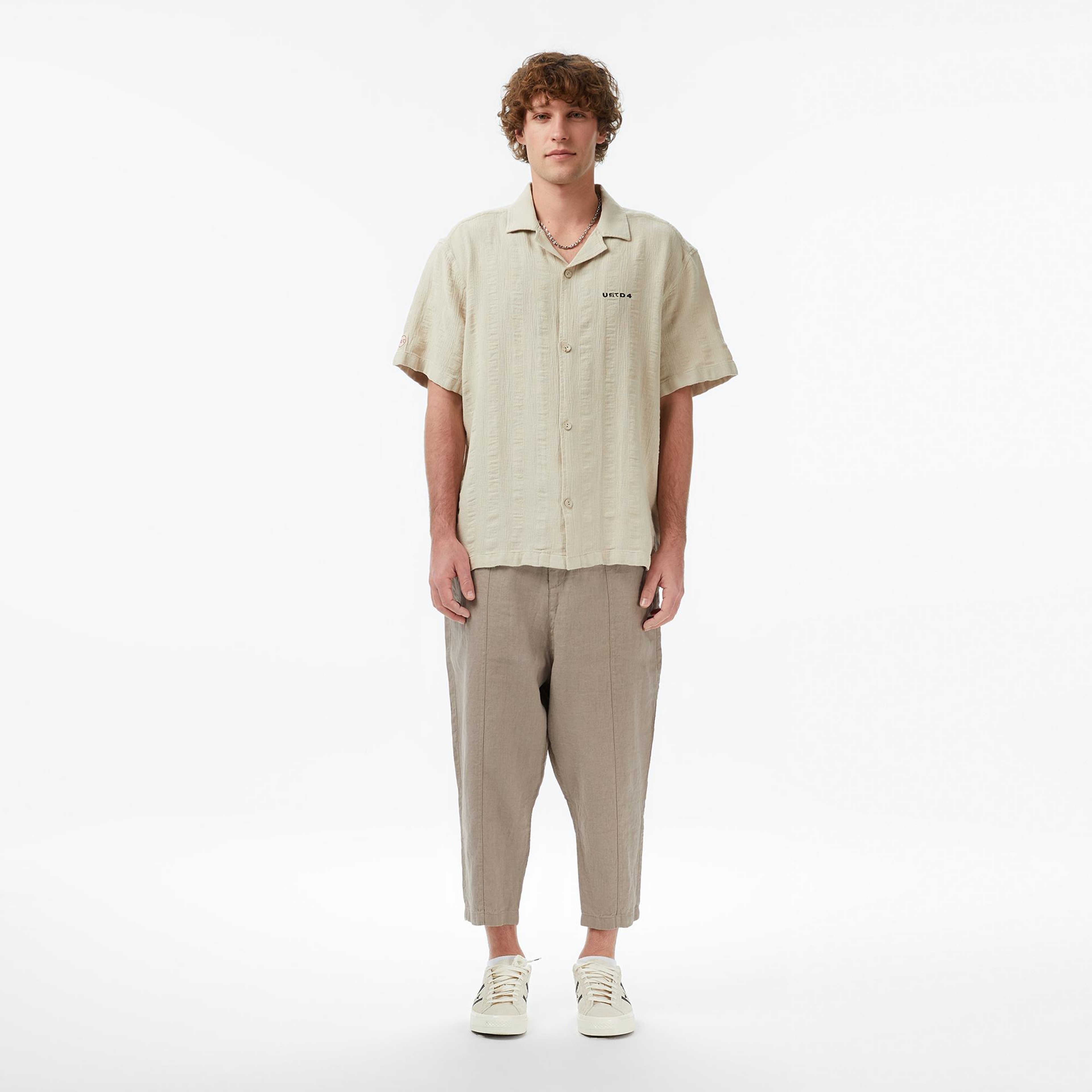 UNITED4 Comfort Fit Erkek Krem Gömlek