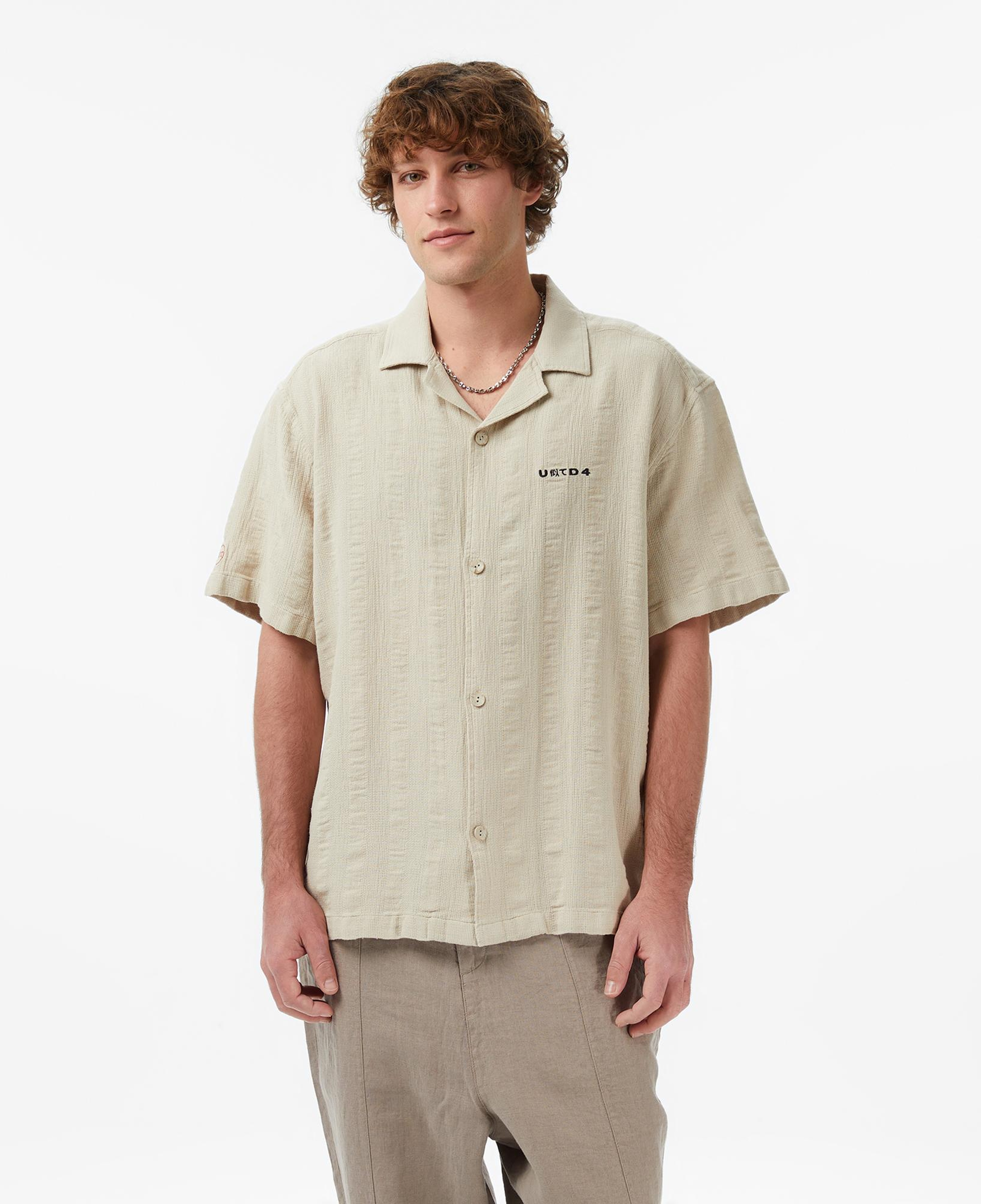 UNITED4 Comfort Fit Erkek Krem Gömlek