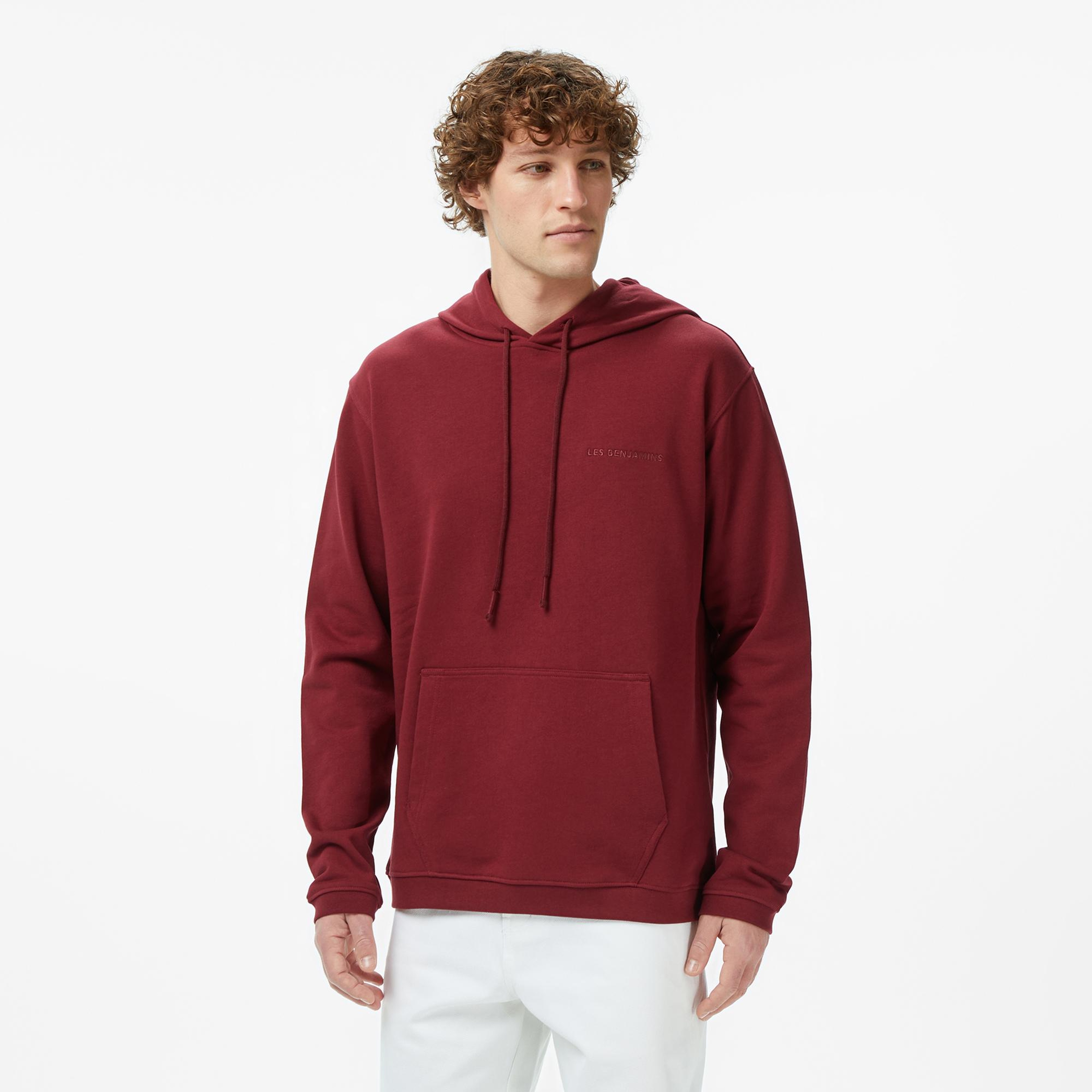 Les Benjamins Essentials 302 Erkek Bordo Sweatshirt