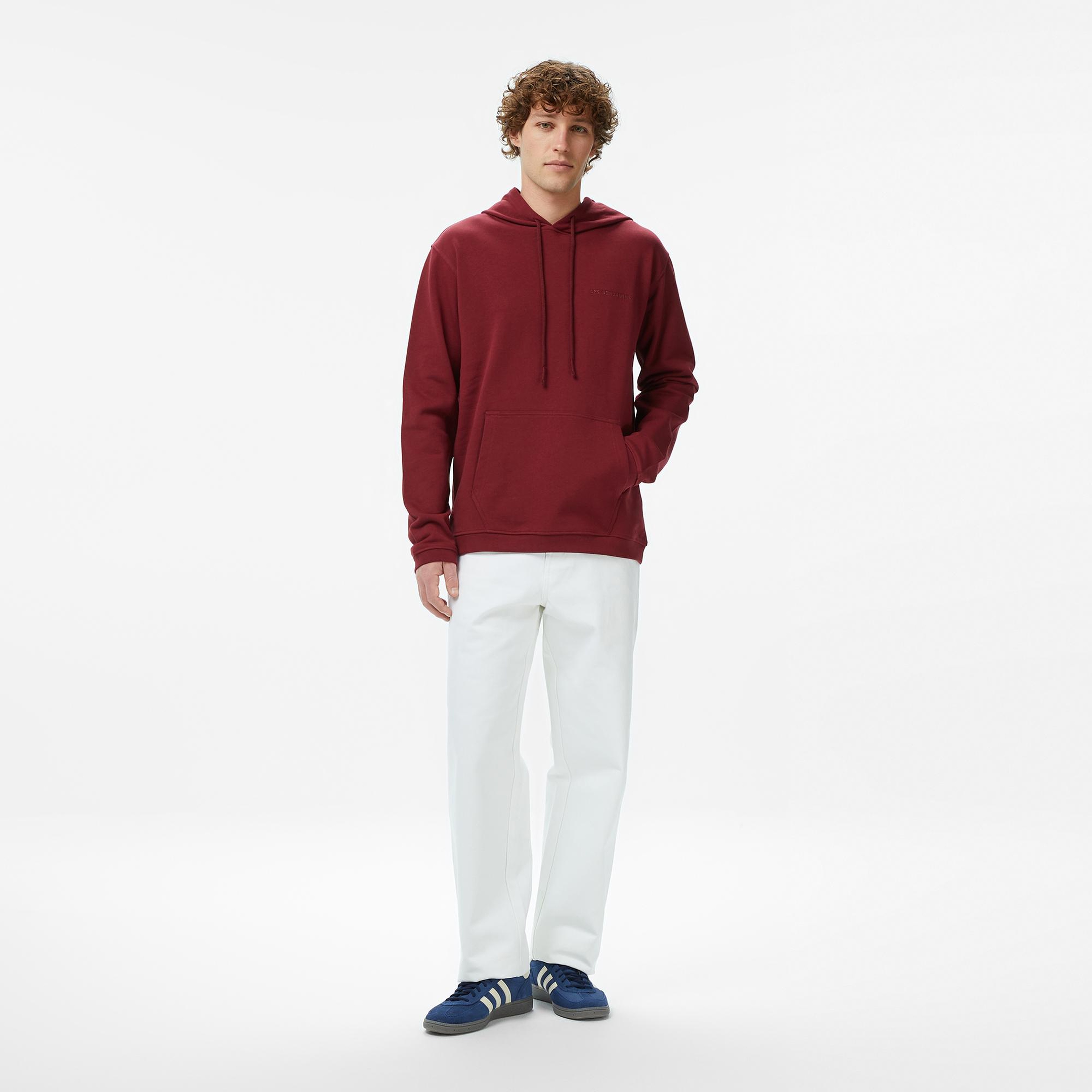 Les Benjamins Essentials 302 Erkek Bordo Sweatshirt