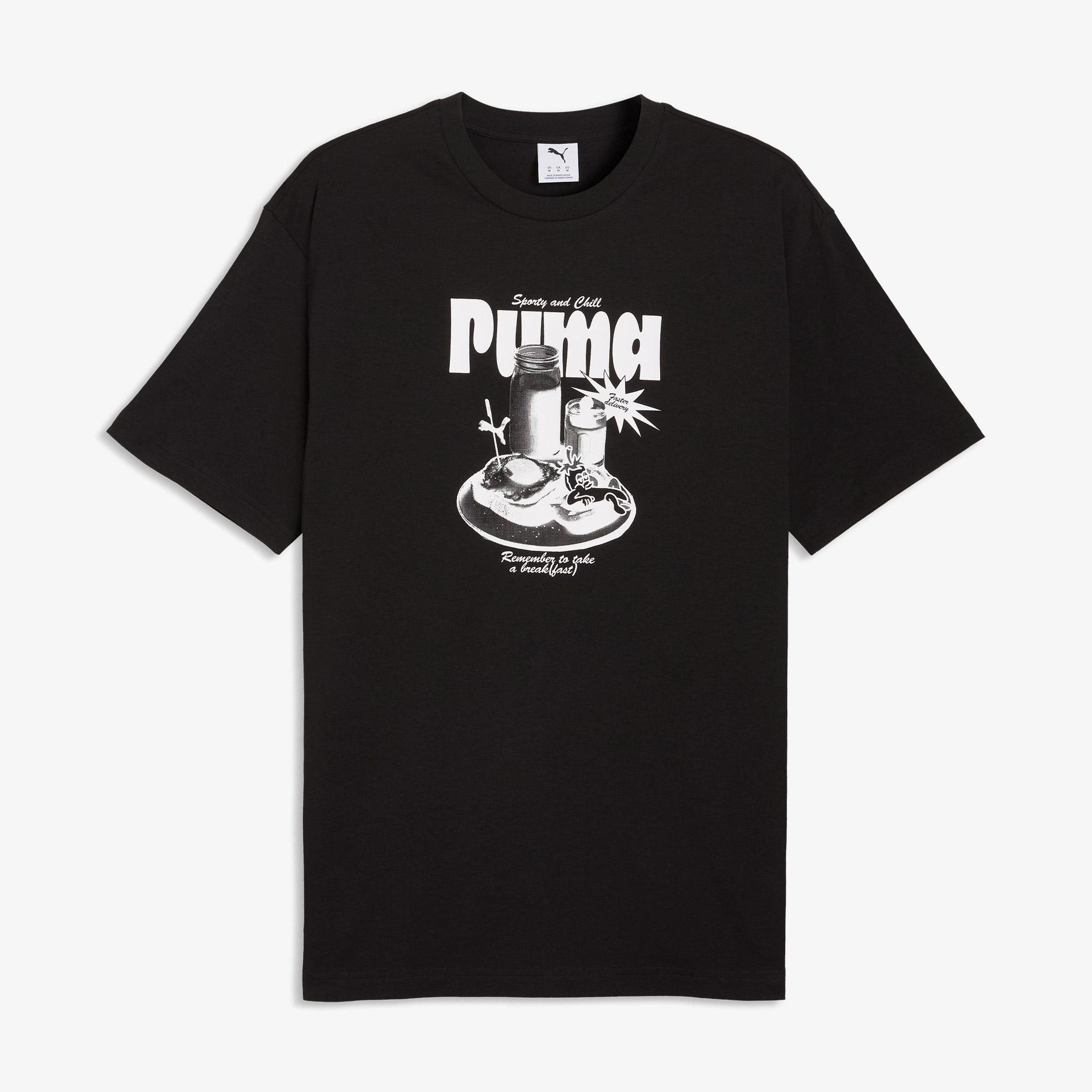 Puma Graphic  Erkek Siyah T-Shirt