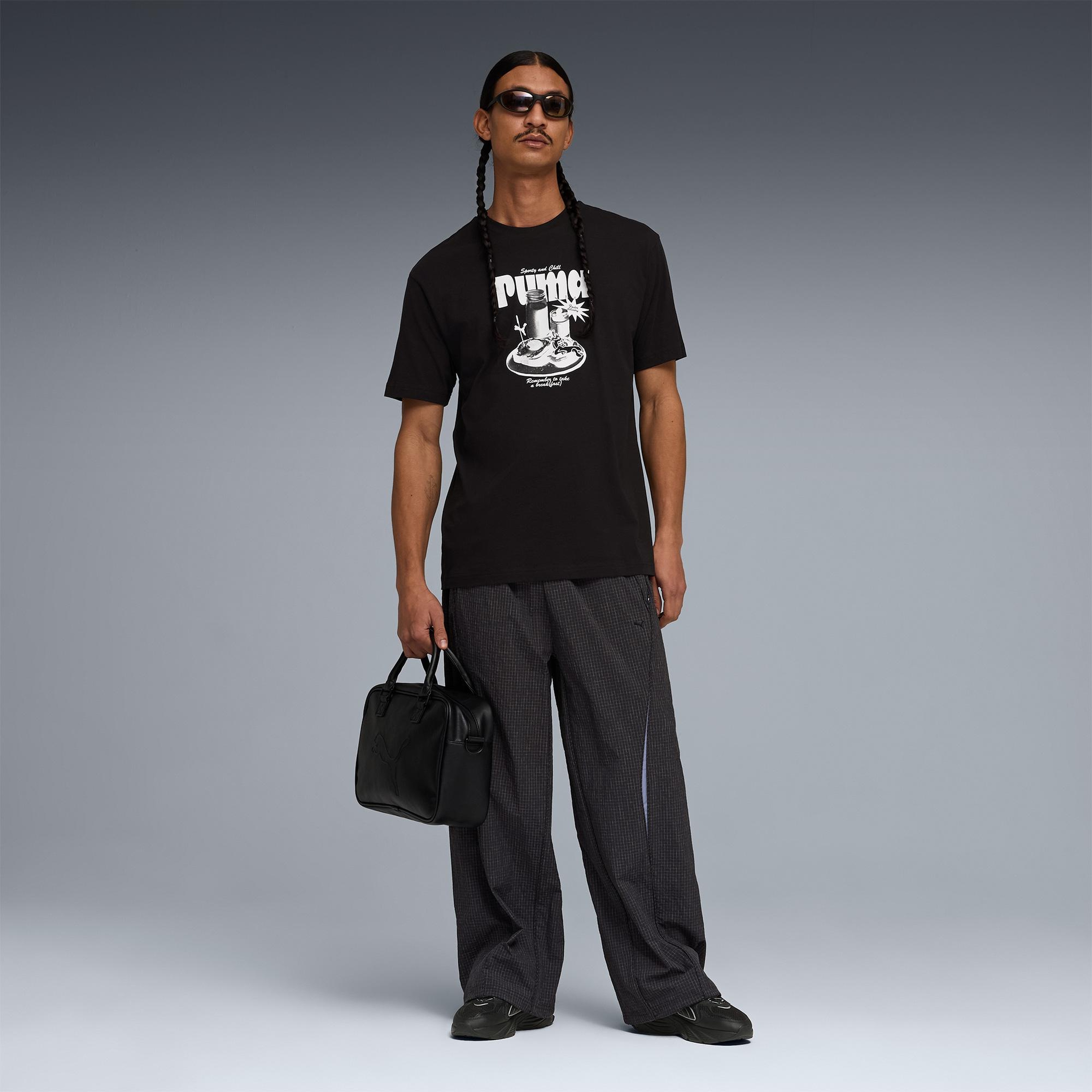 Puma Graphic  Erkek Siyah T-Shirt