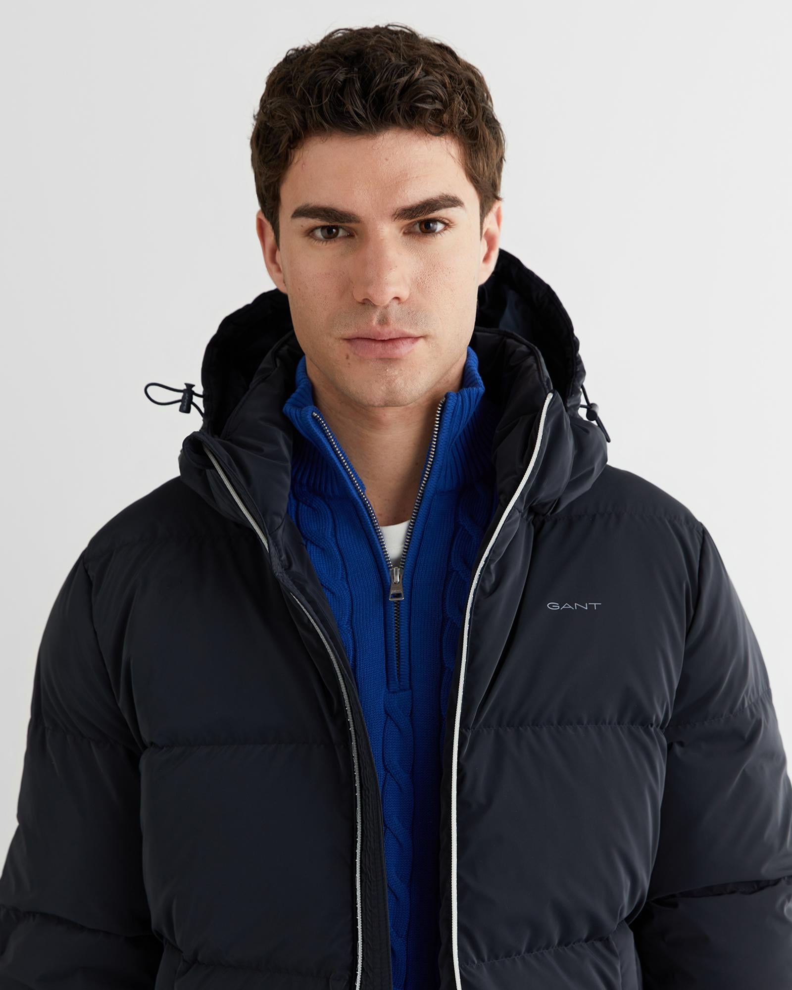 GANT Erkek Lacivert Regular Fit Fermuarlı Mont