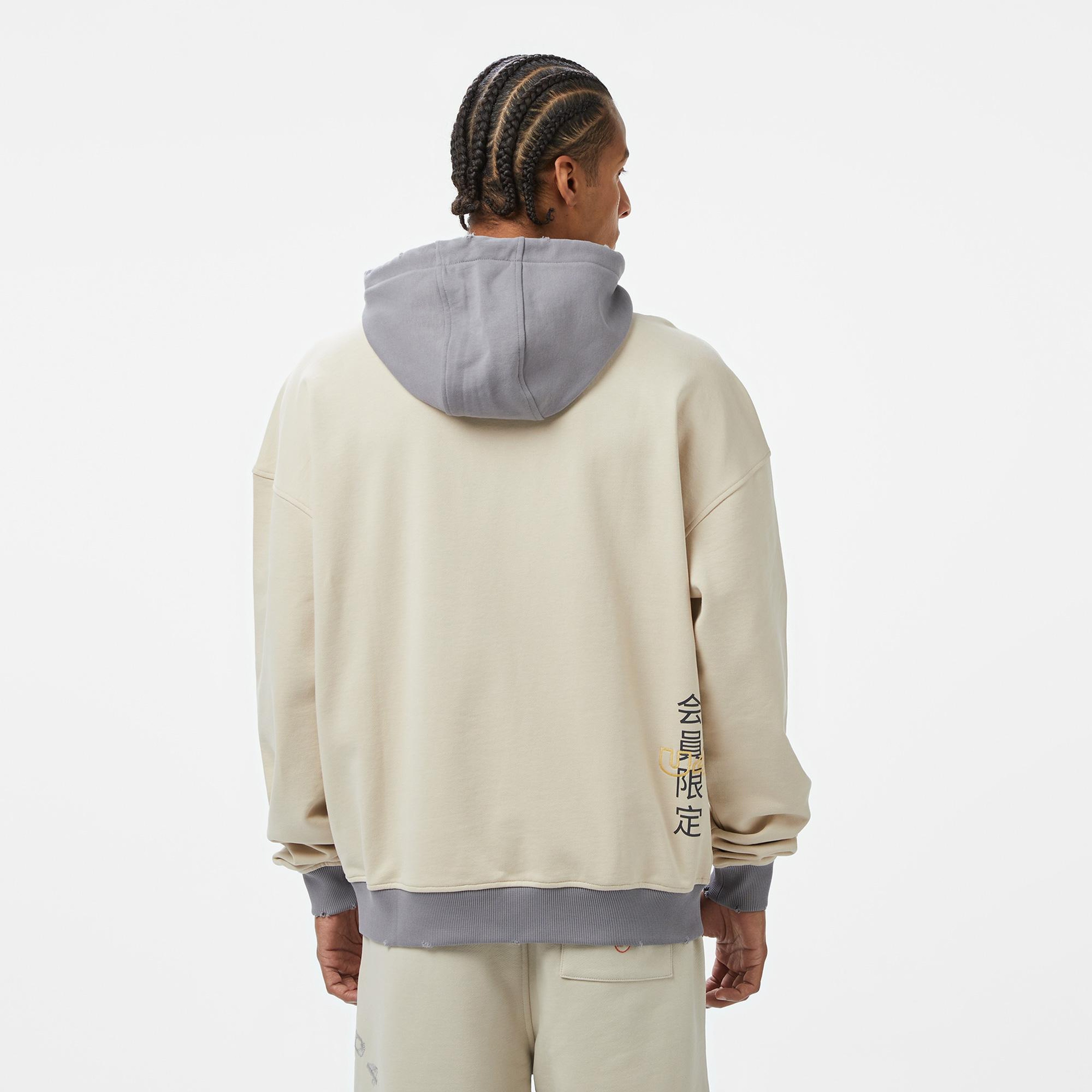 UNITED4 Zaki Erkek Krem Hoodie