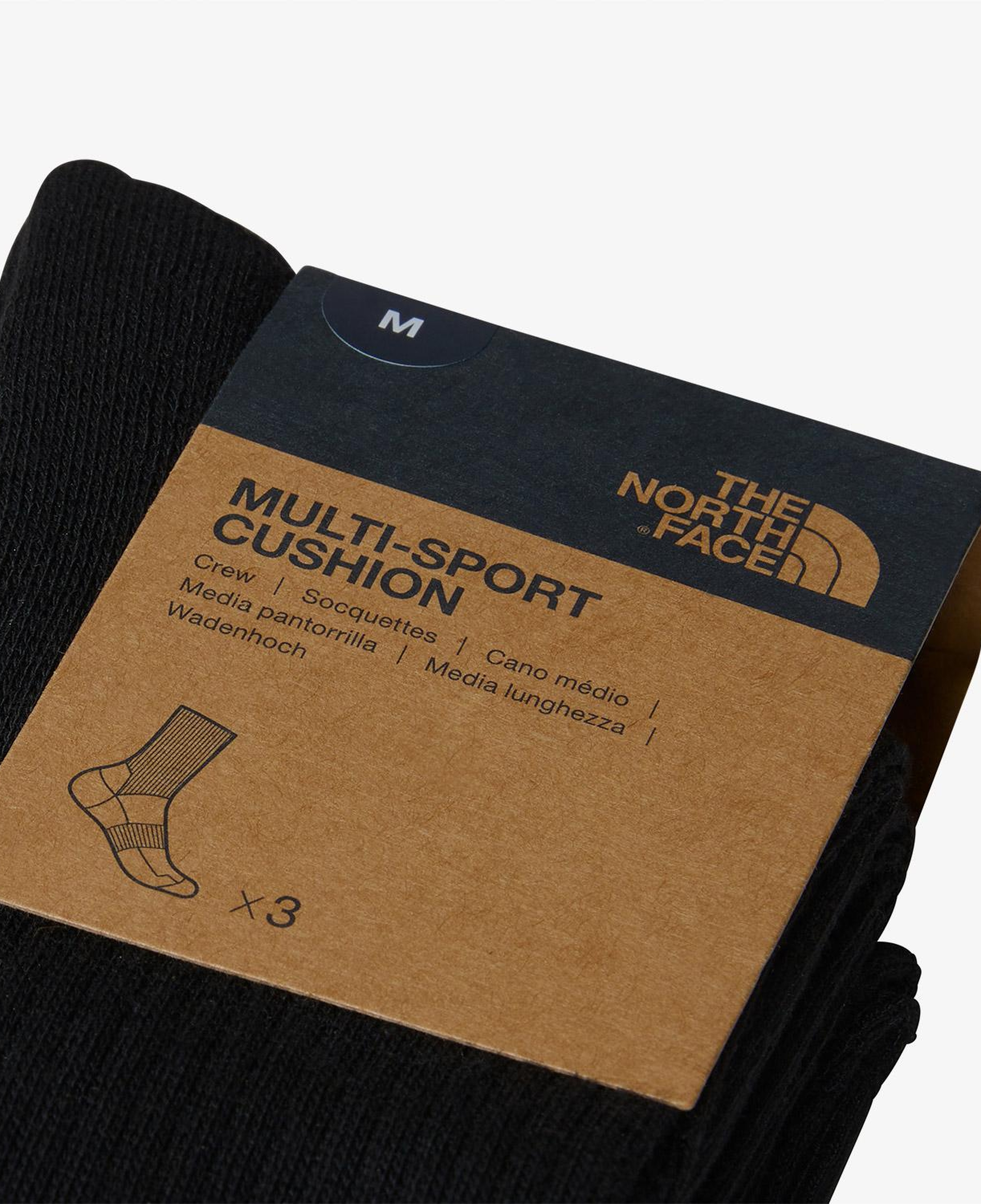 The North Face Multi Sport Cush Crew Sock 3lü Unisex Siyah Koşu Çorabı