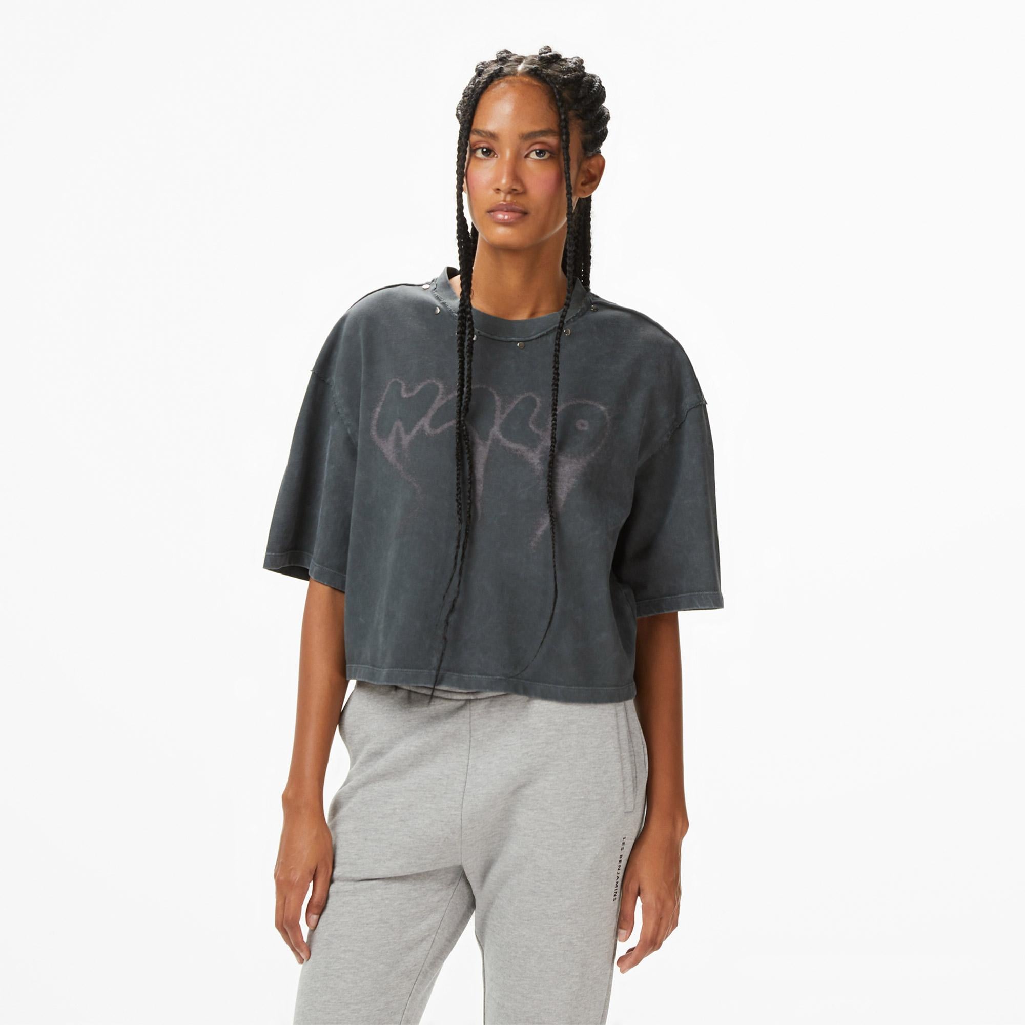 Les Benjamins Essentials 308 Kadın Gri T-Shirt