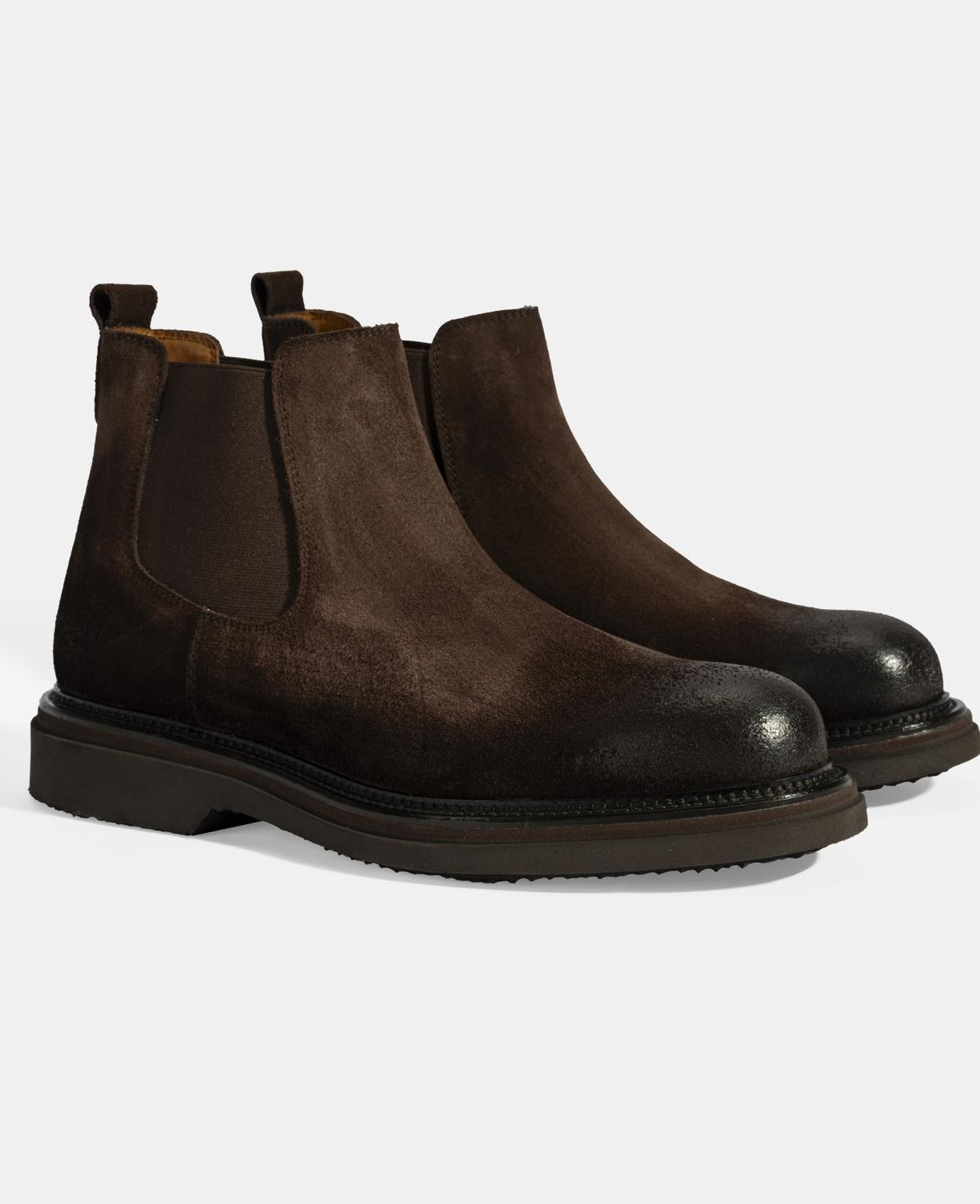 Erkek Kahve Lastikli Süet Bot