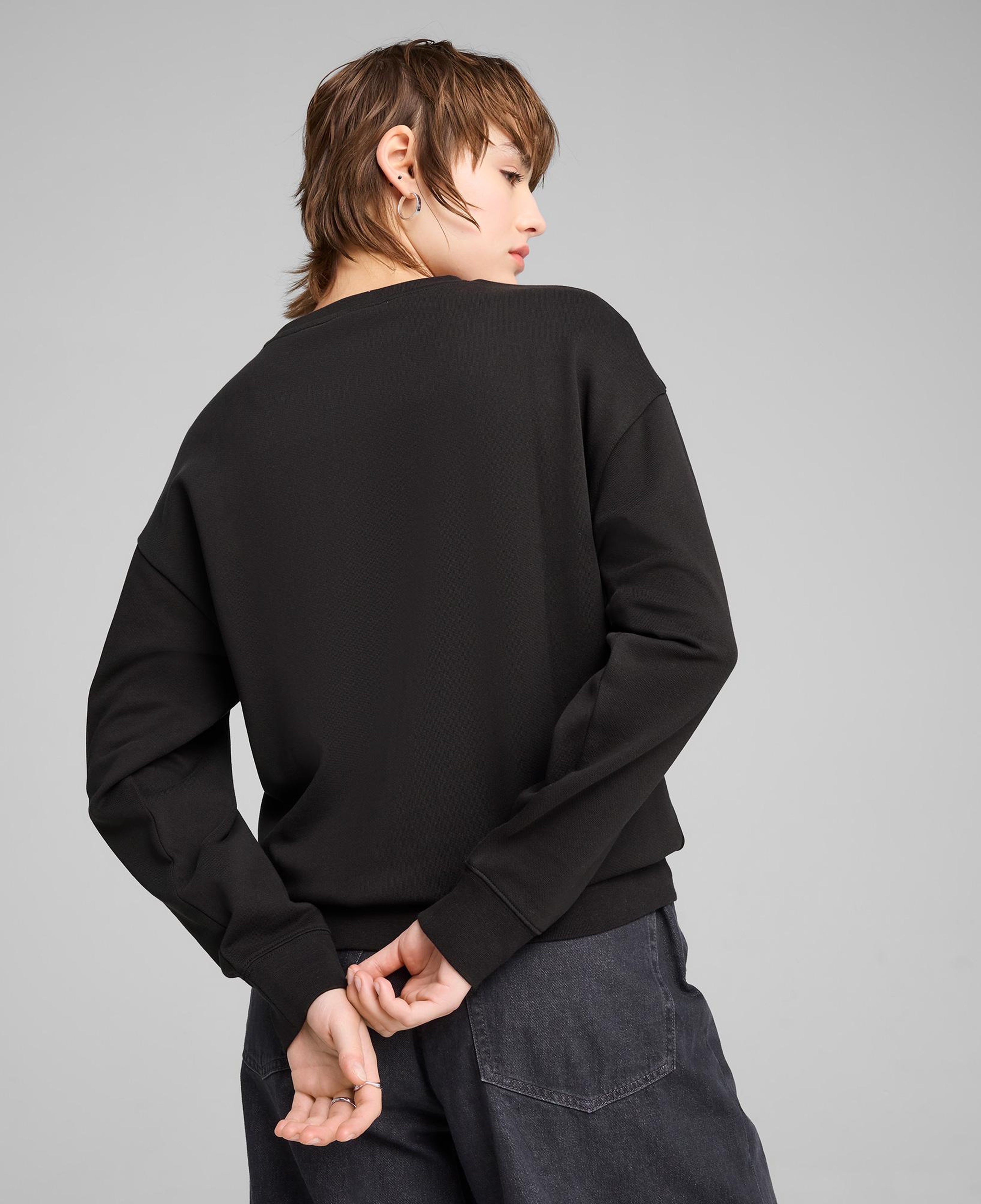 Puma Elevated Essentials Comfort Crew Kadın Siyah Sweatshirt
