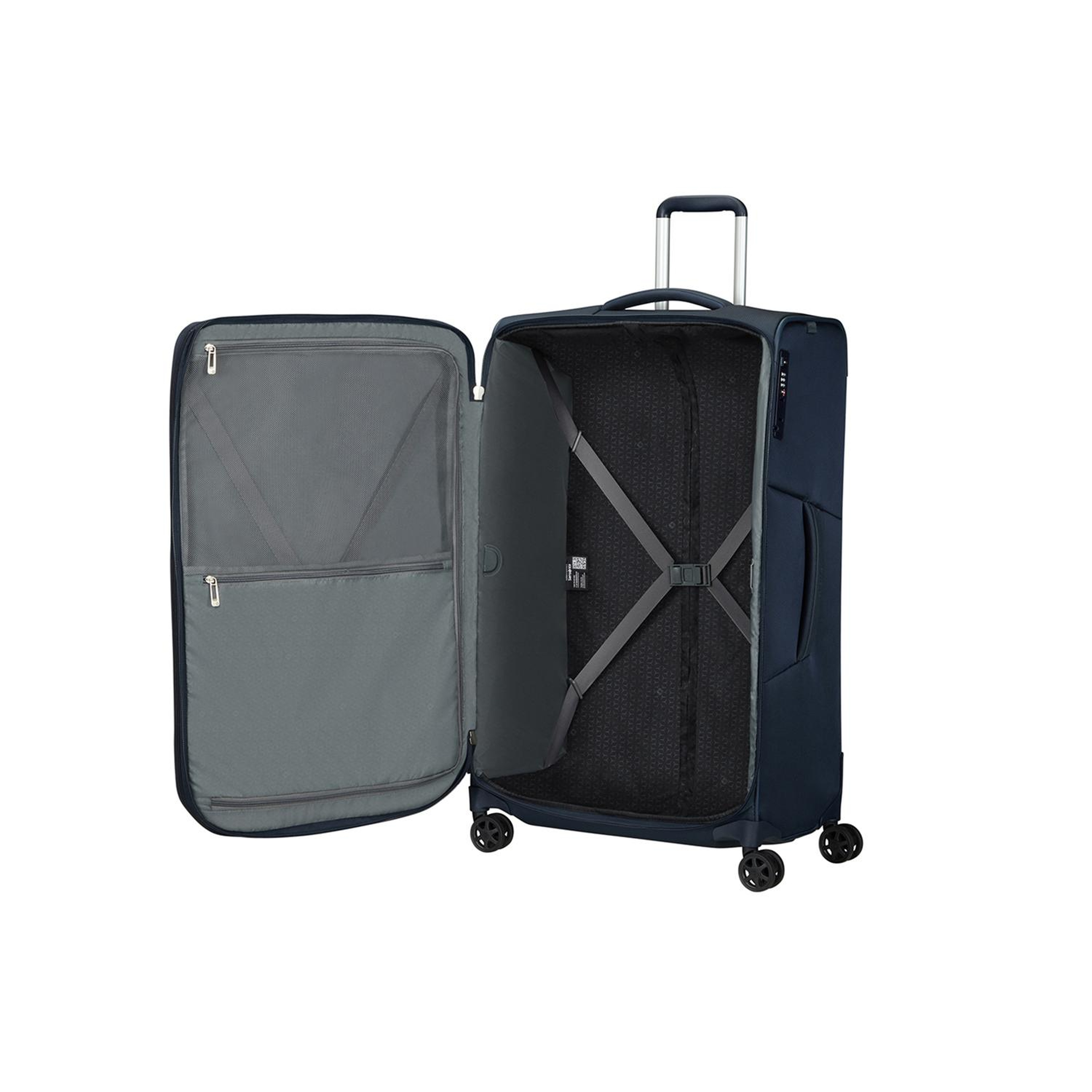 Samsonite Lacivert Spinner Respark - Körüklü 79/29 Büyük Boy Valiz