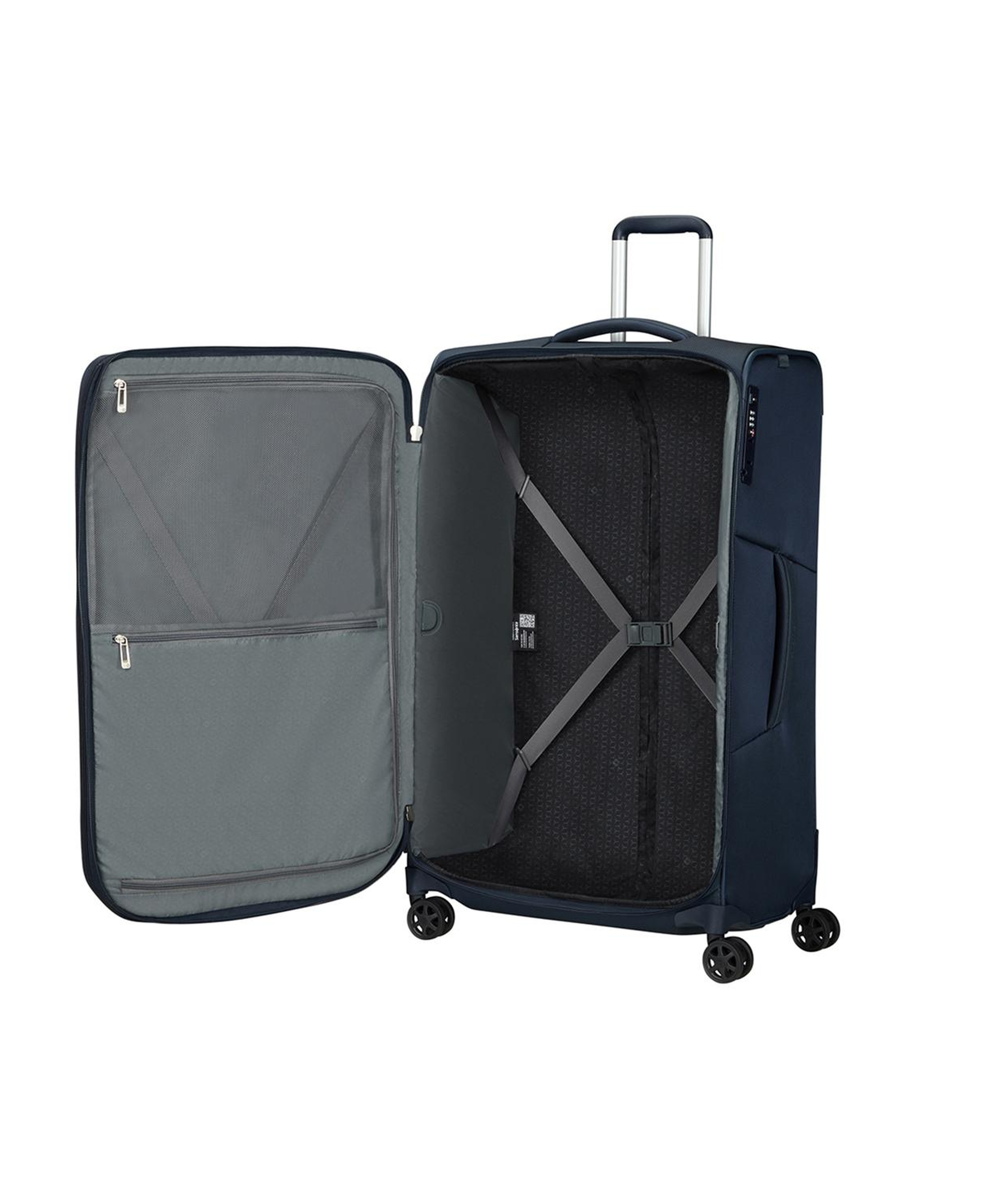 Samsonite Lacivert Spinner Respark - Körüklü 79/29 Büyük Boy Valiz