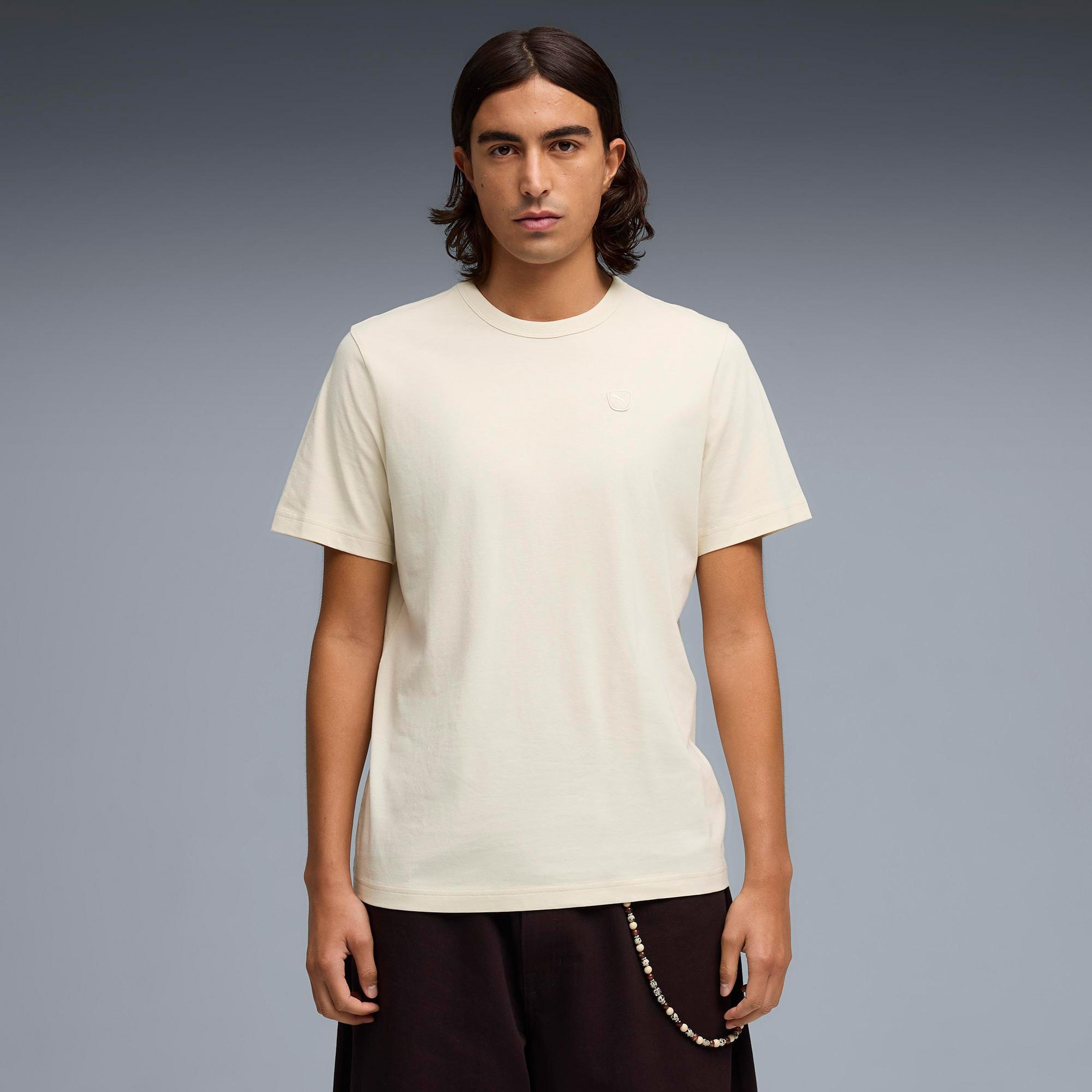 Puma Ess Elevated Tk Erkek Krem T-Shirt