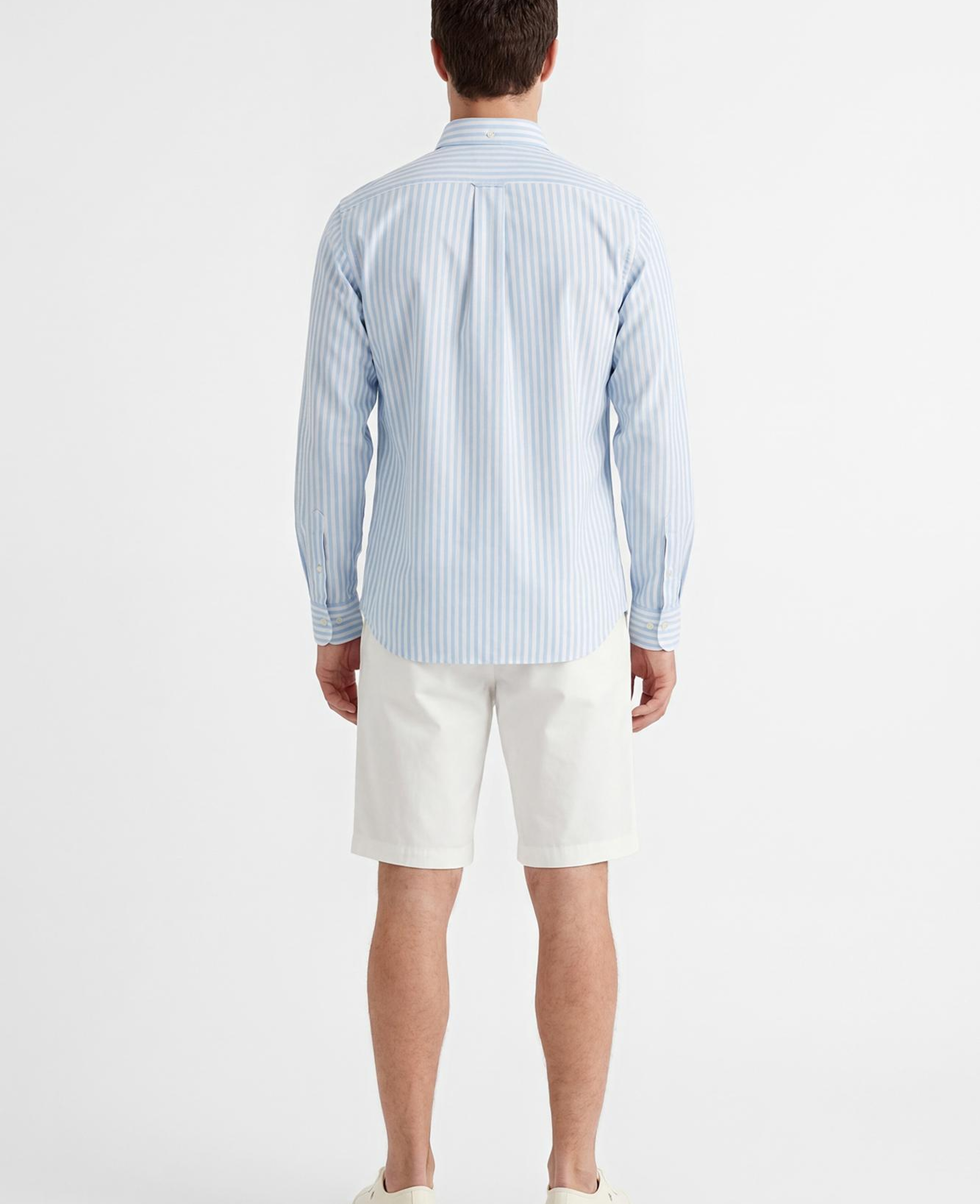 GANT Erkek Mavi Regular Fit Çizgili Logolu Gömlek