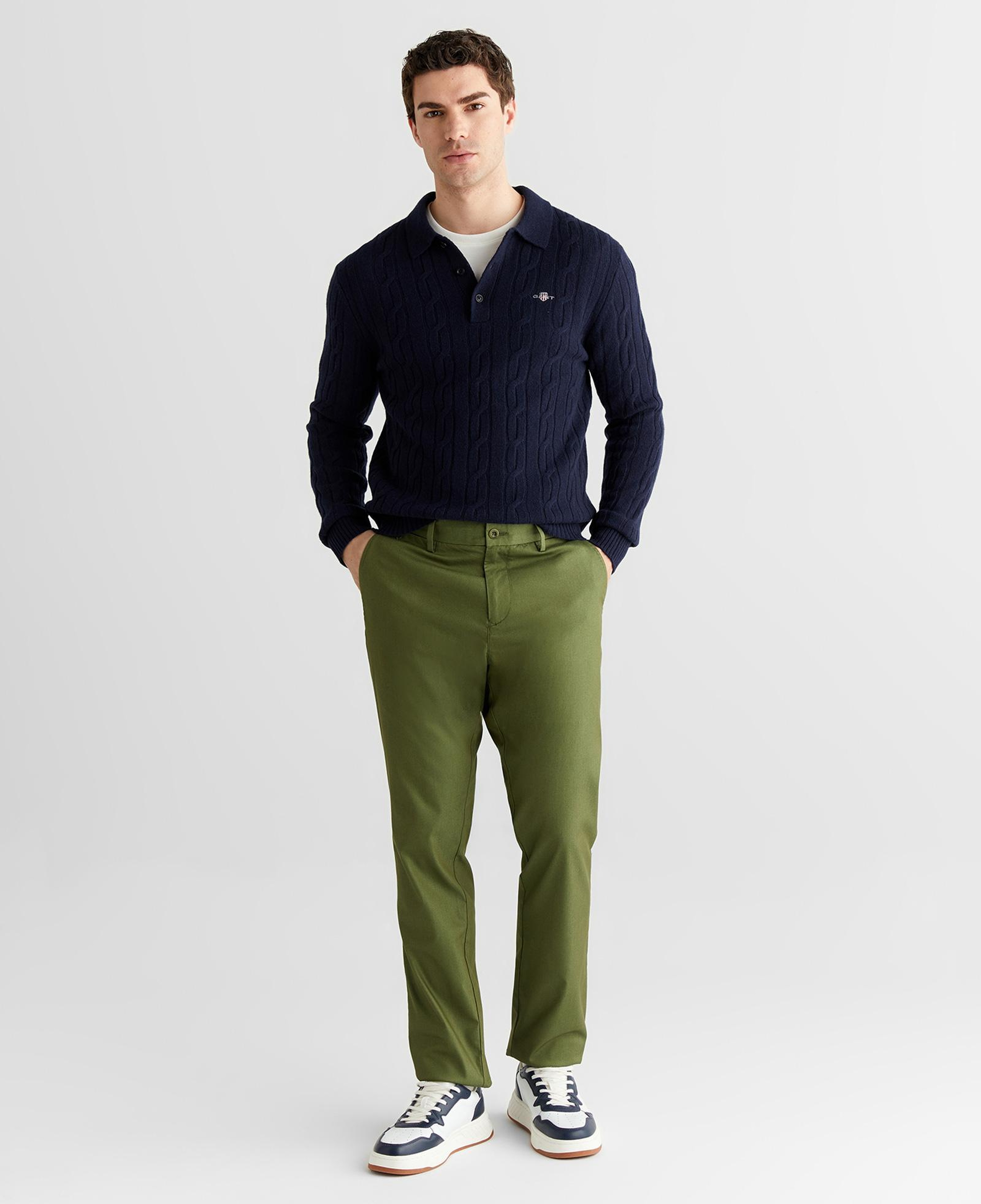 GANT Erkek Lacivert Regular Fit Polo Yaka Triko