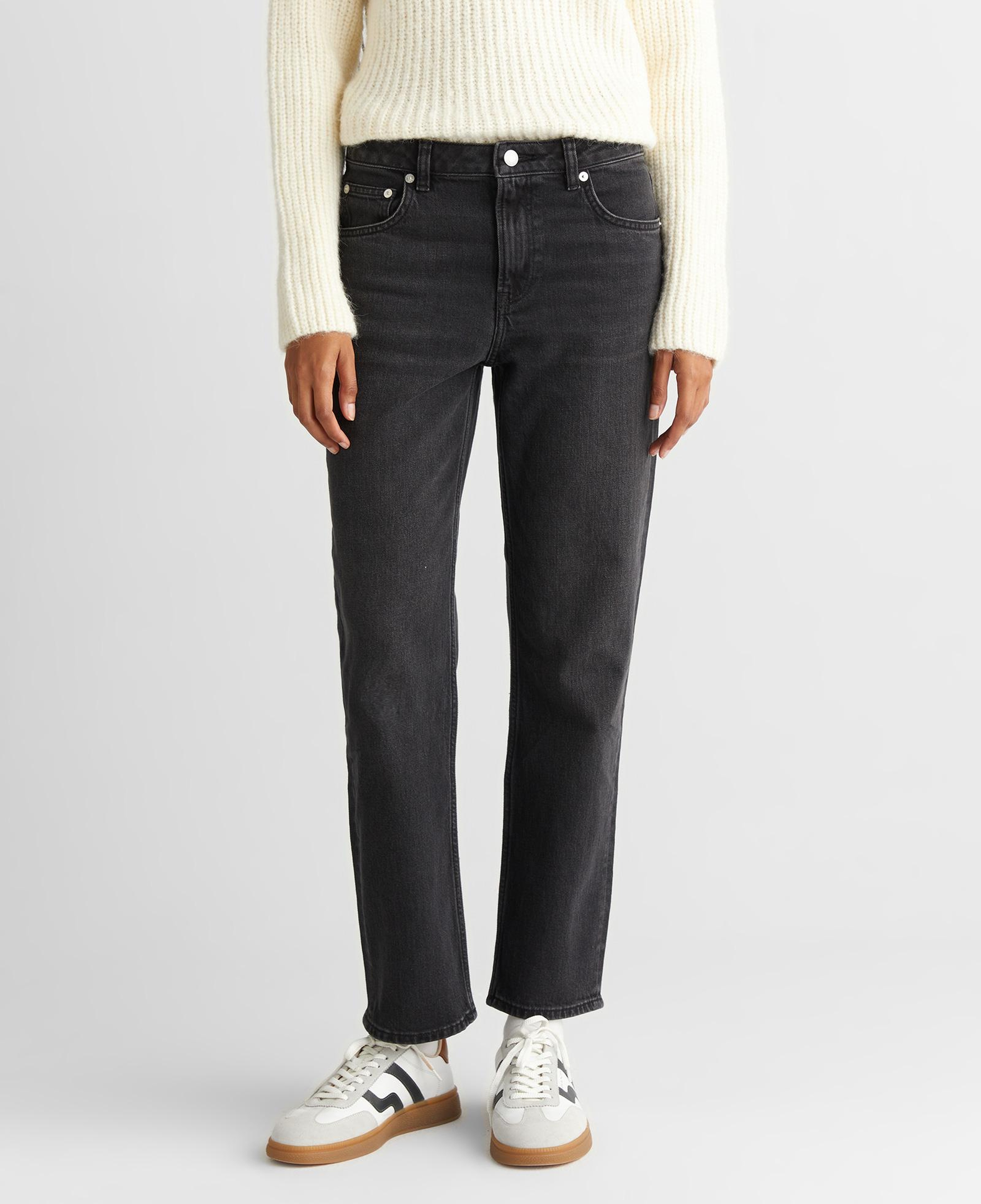 GANT Kadın Siyah Straight Fit Jean Pantolon