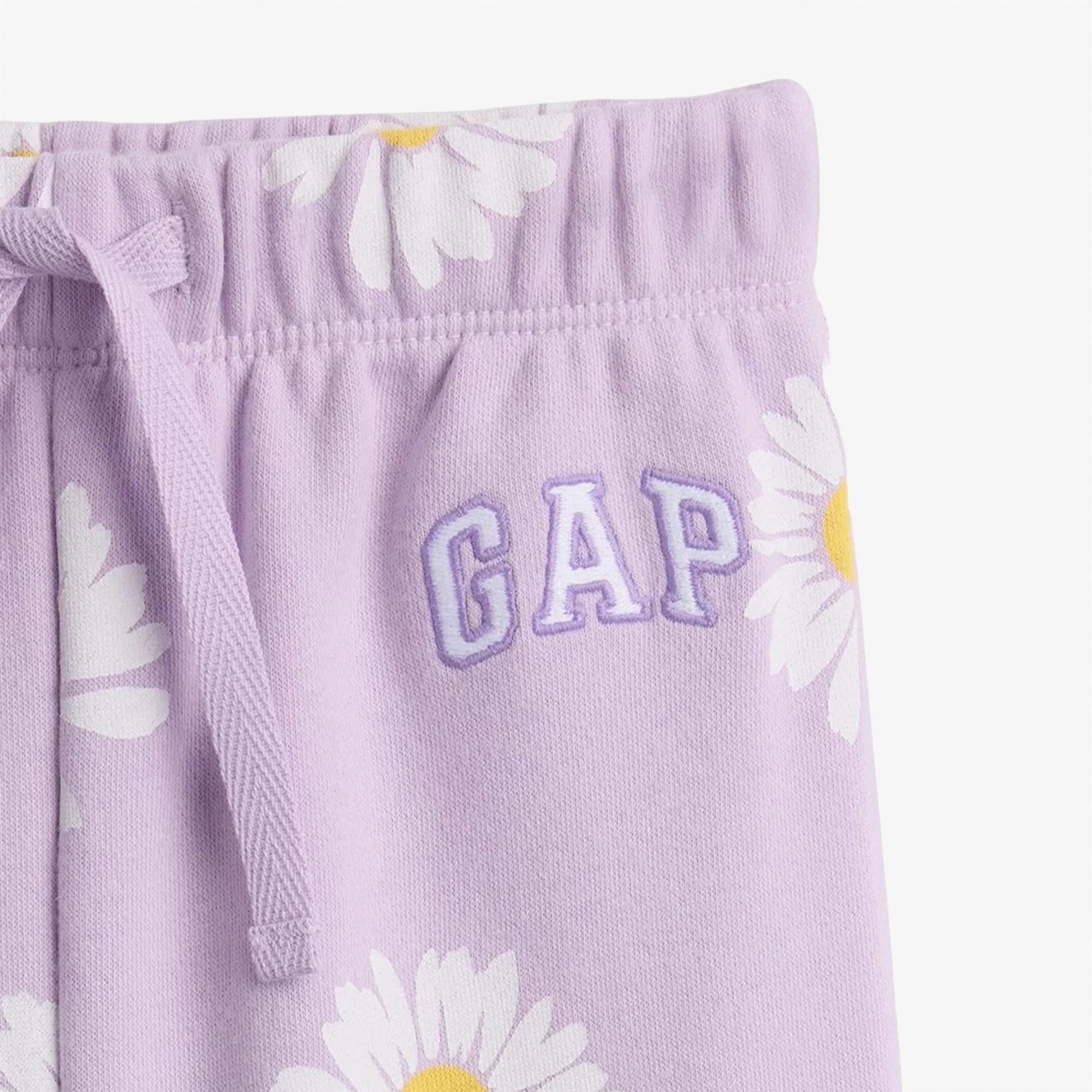 Gap Relaxed Logo Fransız Havlu Kumaş Çocuk Mor Eşofman Altı