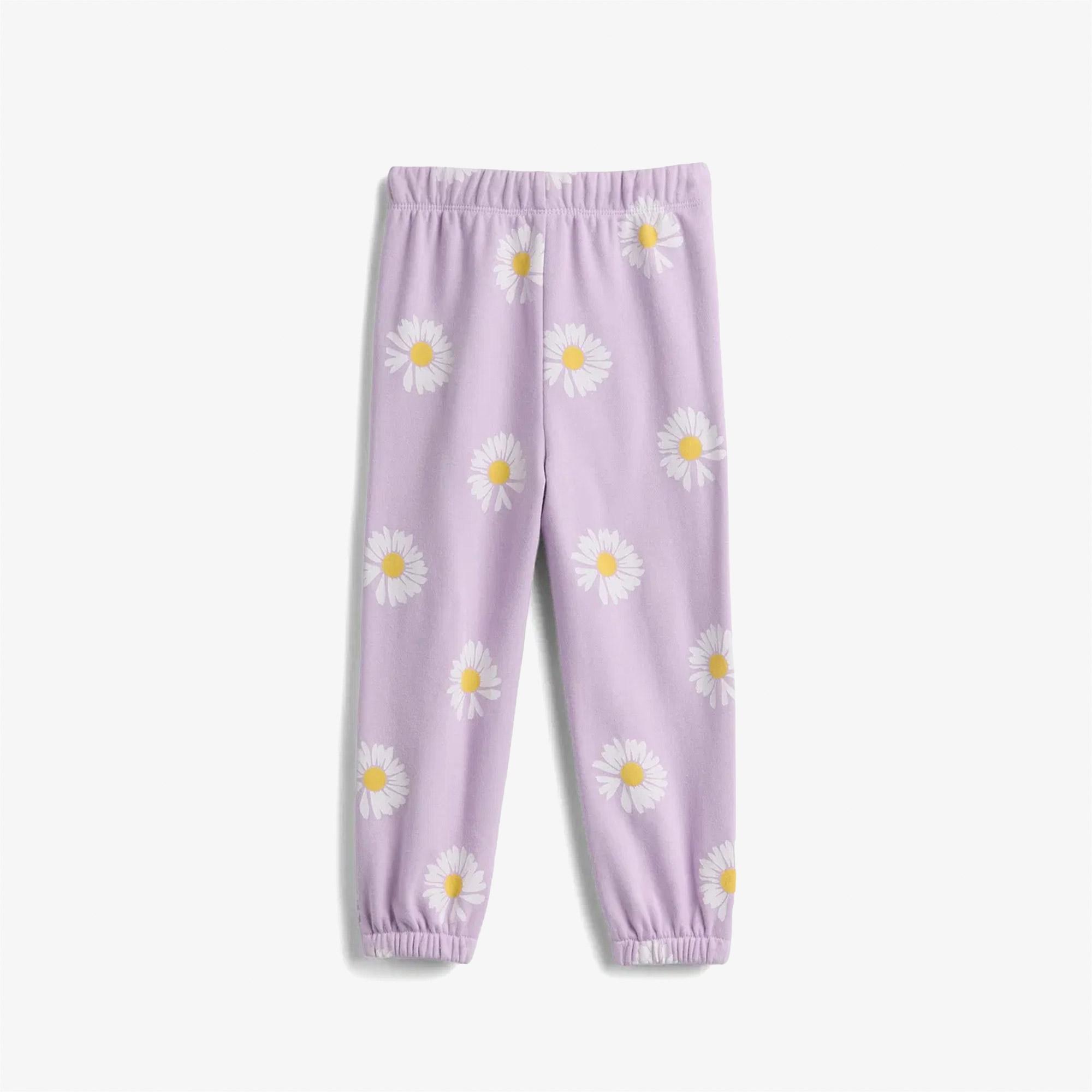 Gap Relaxed Logo Fransız Havlu Kumaş Çocuk Mor Eşofman Altı