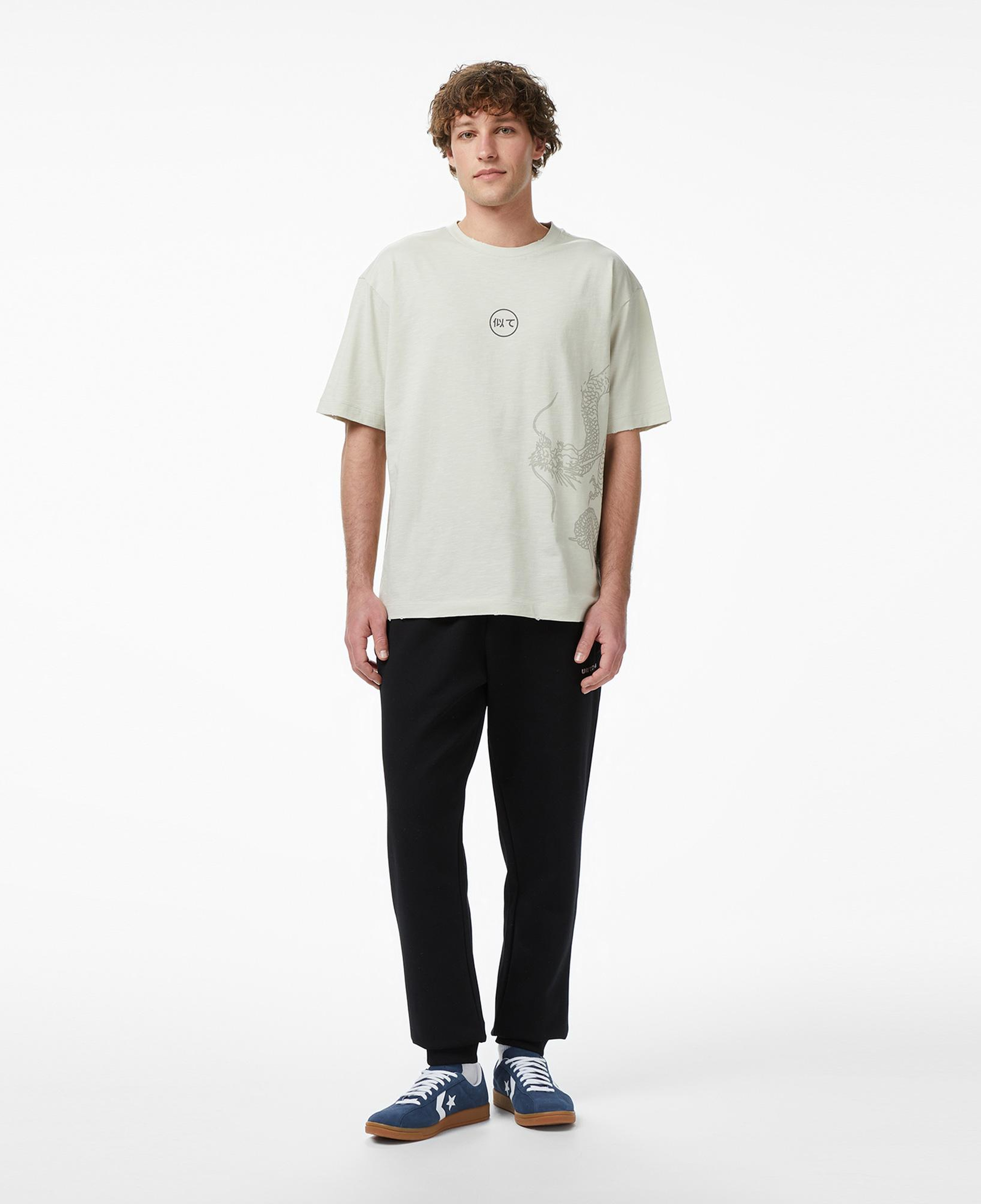 UNITED4 Regular Fit Erkek Krem T-Shirt