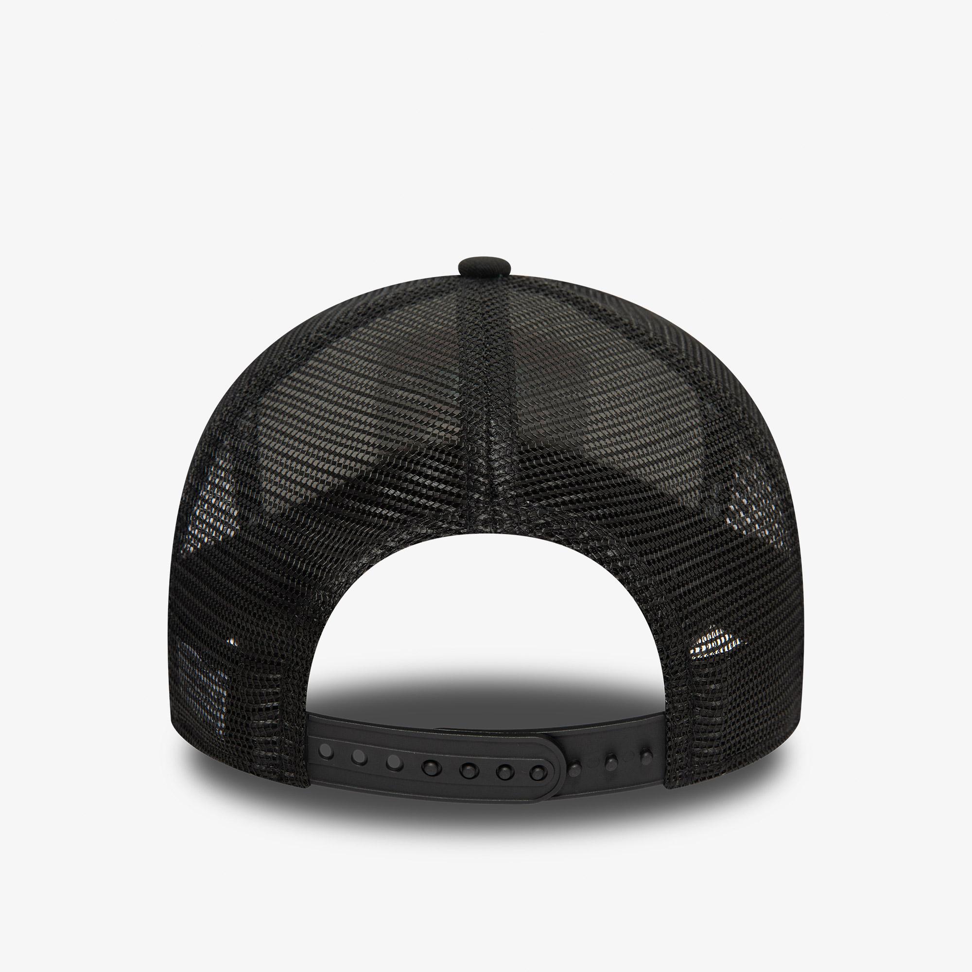 New Era Graphic Print Trucker Unisex Siyah/Beyaz Şapka