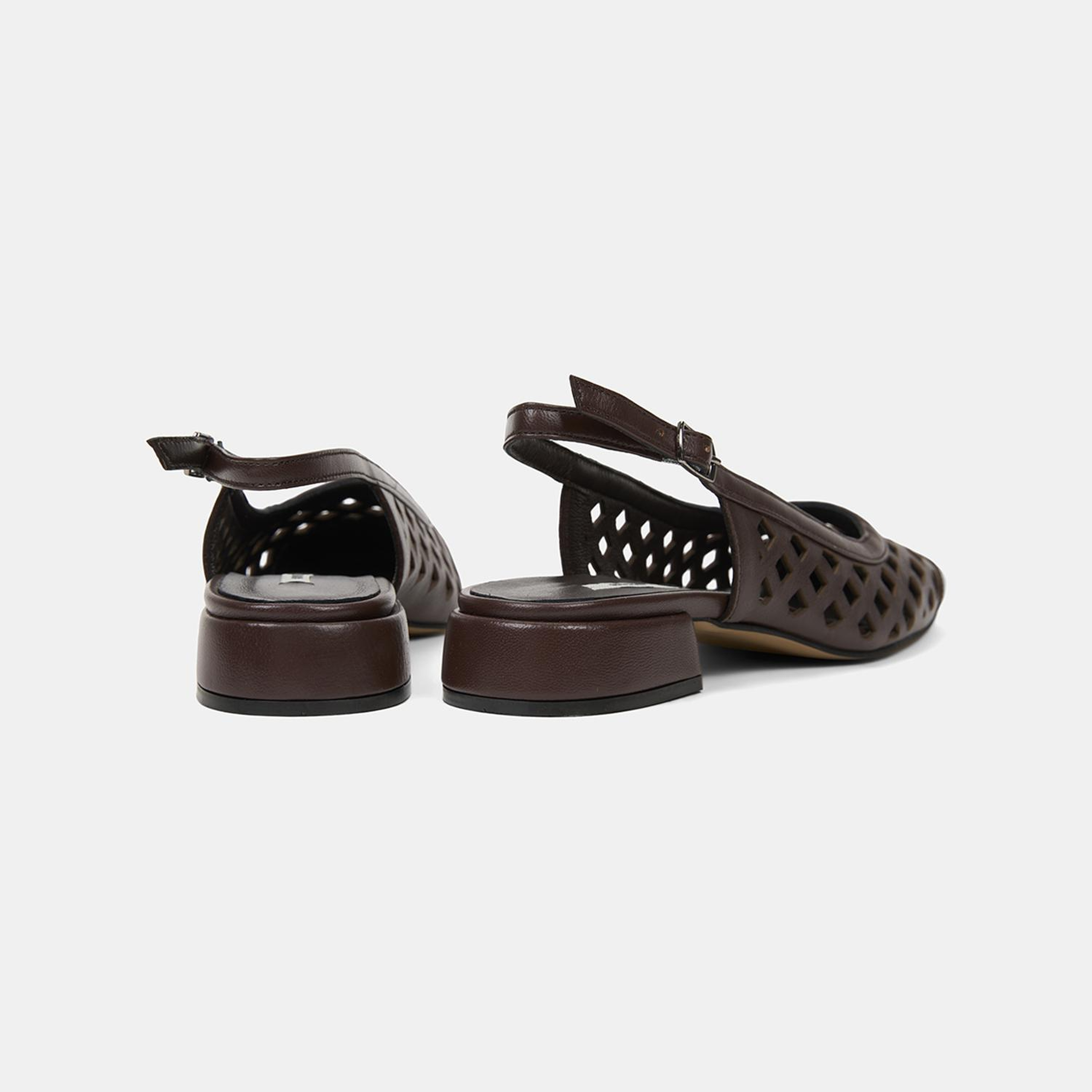 Kadın Acı Kahve Lazer Kesim Detaylı Deri Günlük Ayakkabı