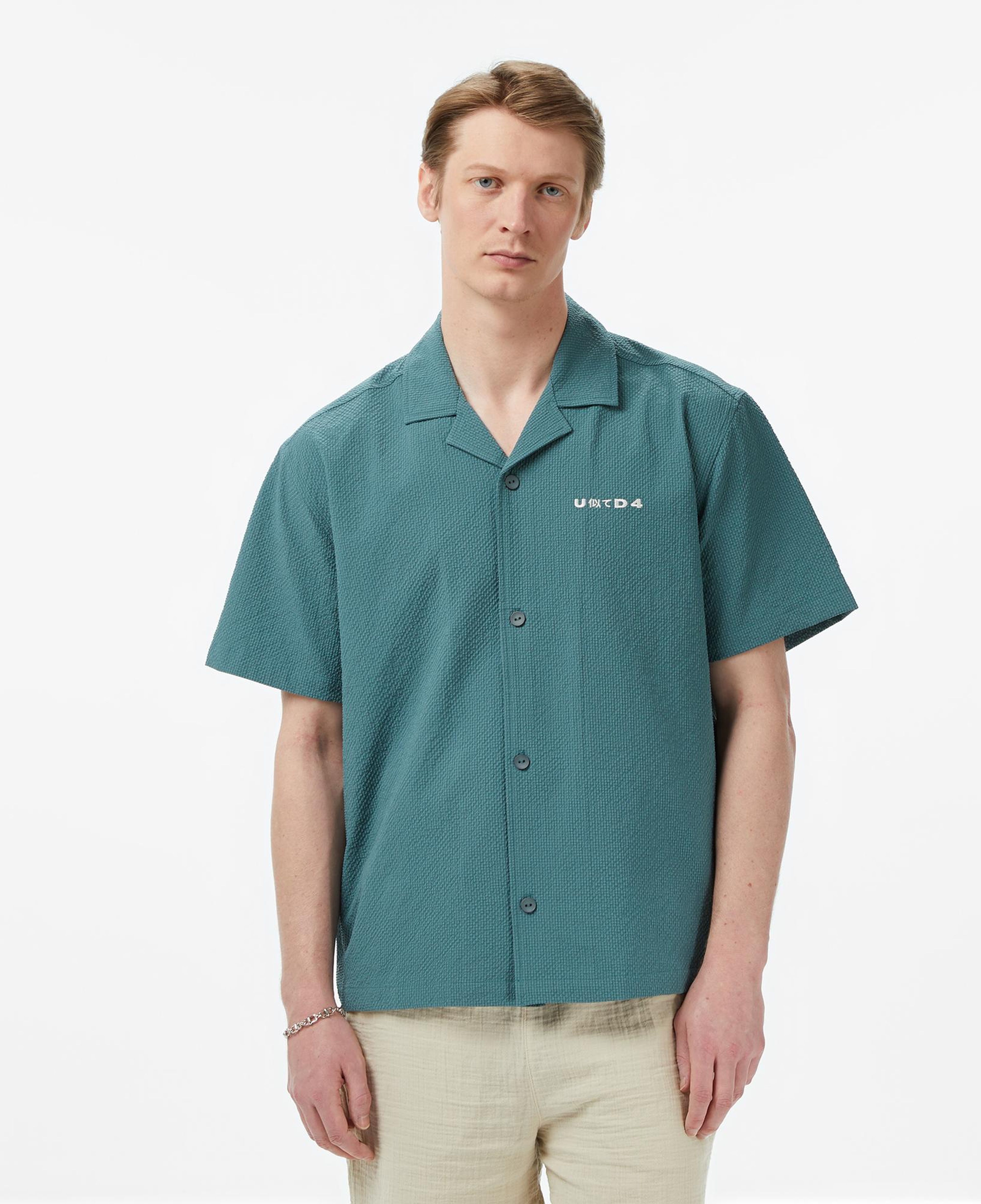 UNITED4 Comfort Fit Erkek Mavi Gömlek