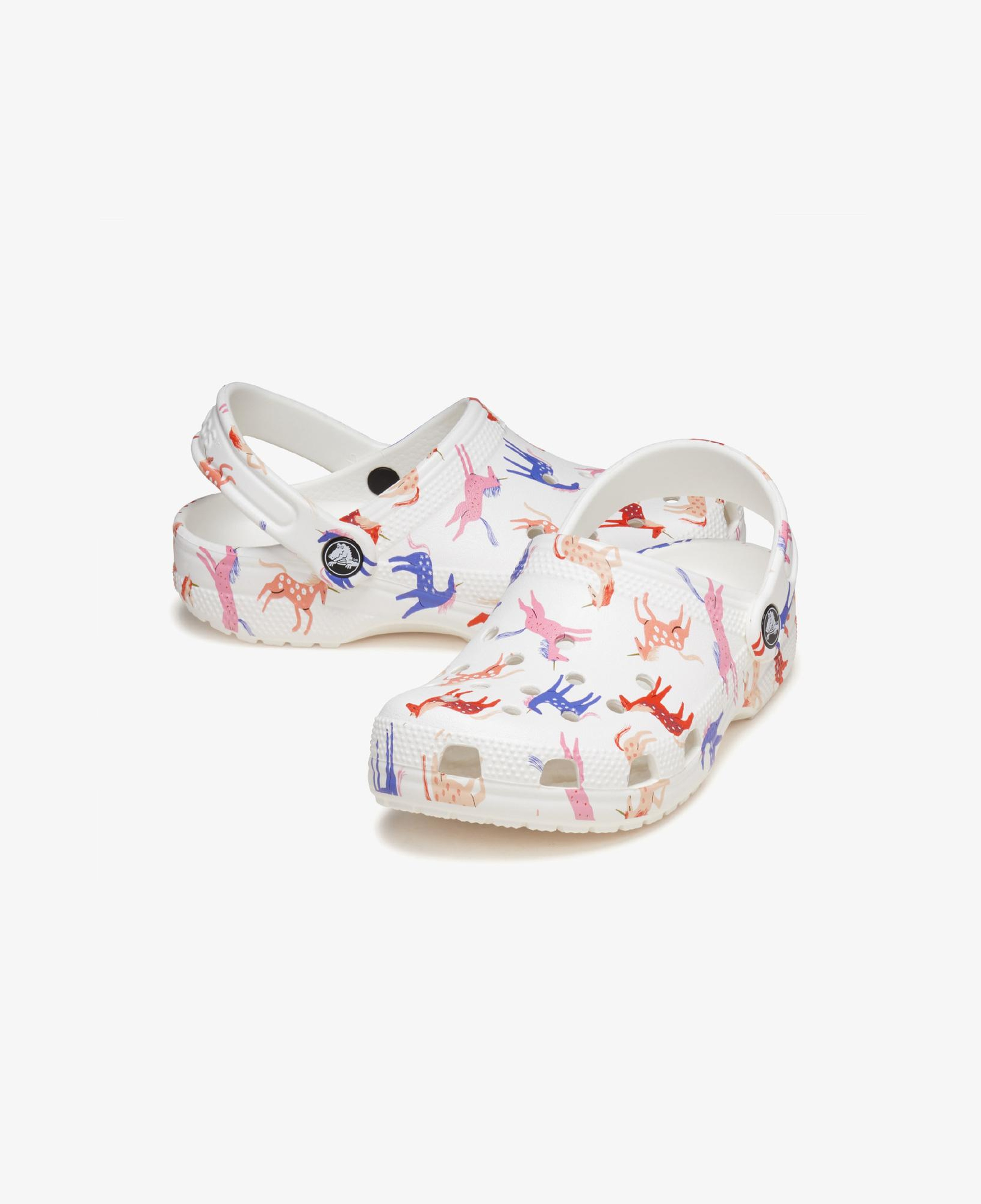 Crocs Classic Character Print K Çocuk Beyaz Terlik