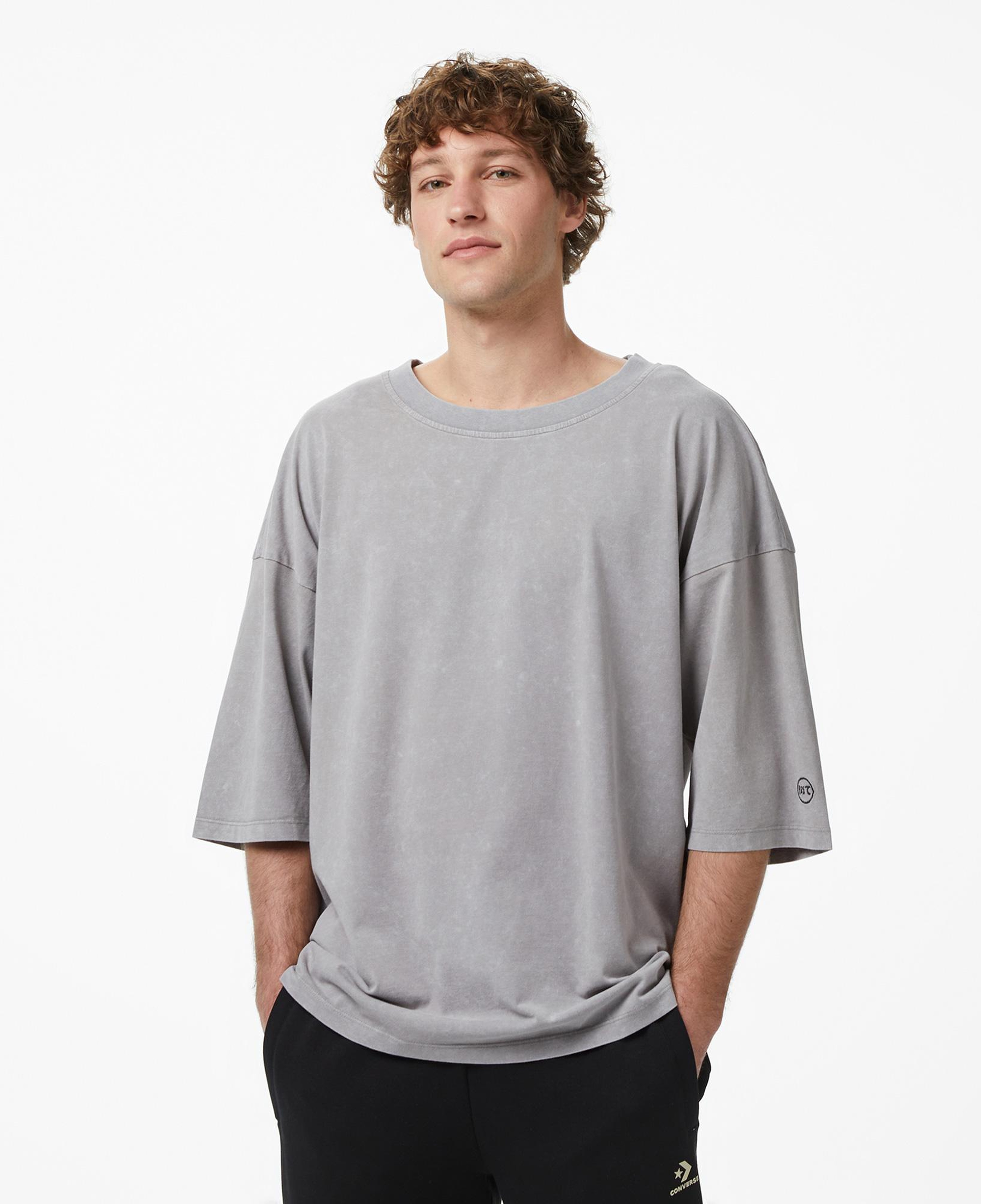 UNITED4 Oversize Fit Erkek Gri T-Shirt