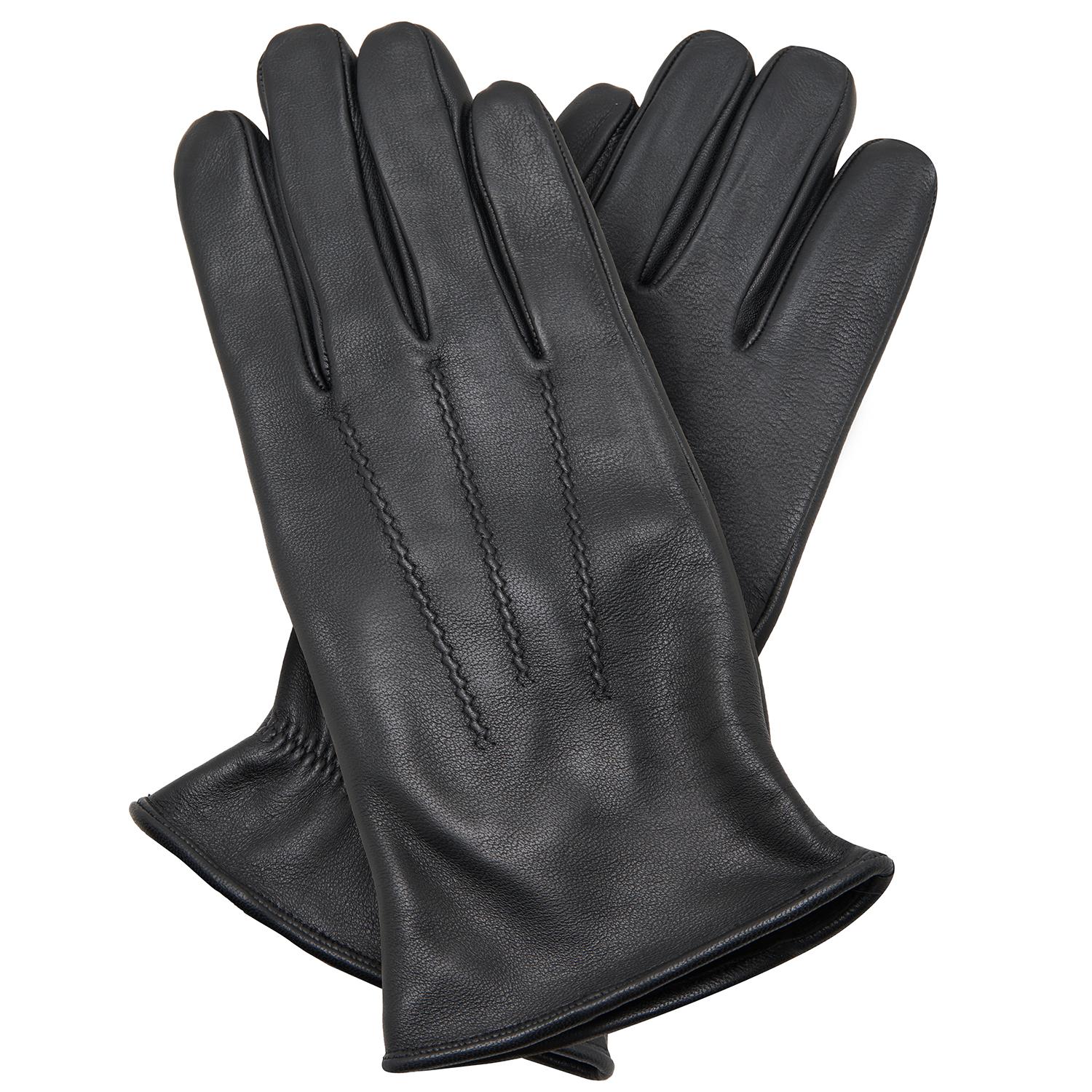 Siyah Erkek Lastikli Deri Eldiven