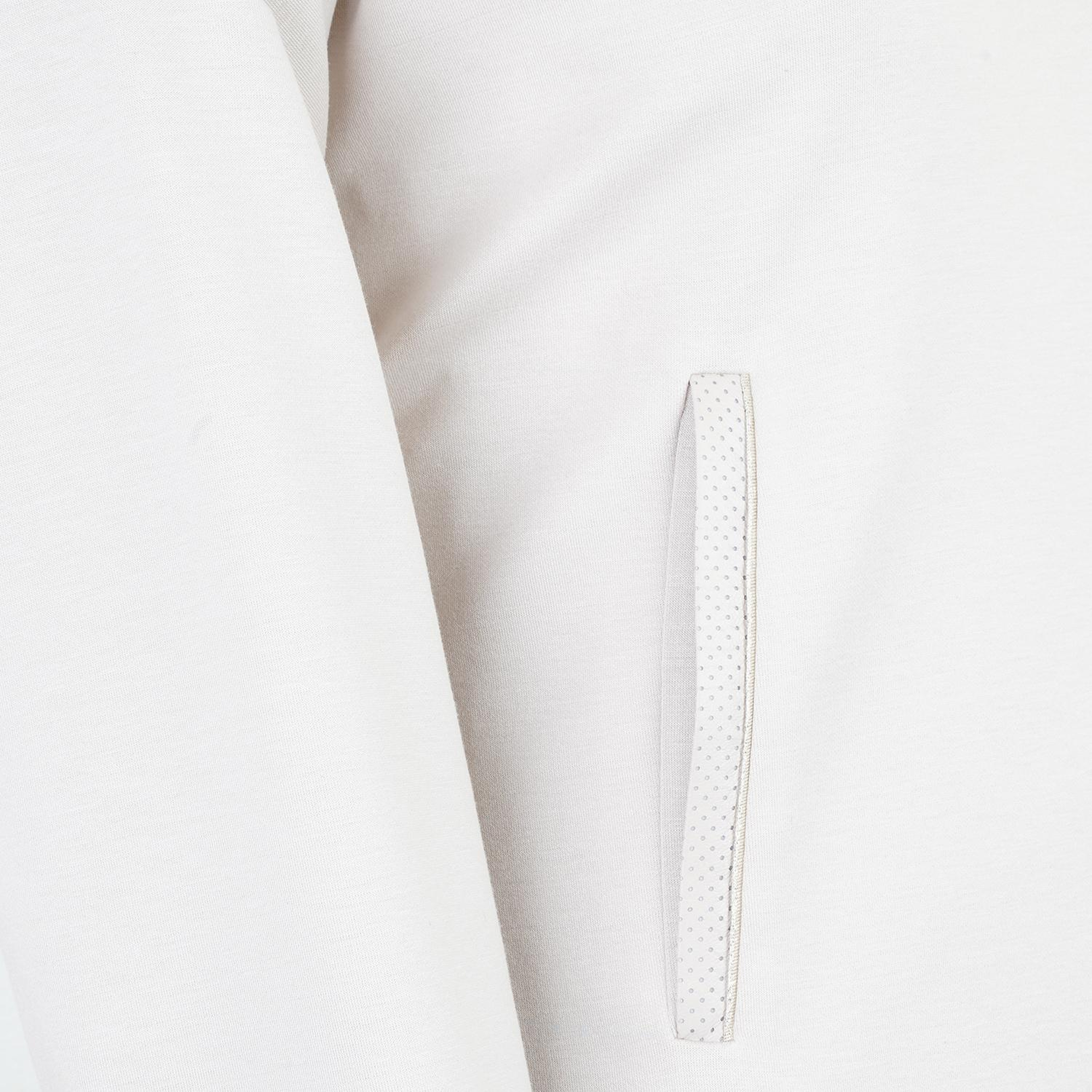 Amari Bej Kadın Deri Detaylı Kapüşonlu Sweatshirt