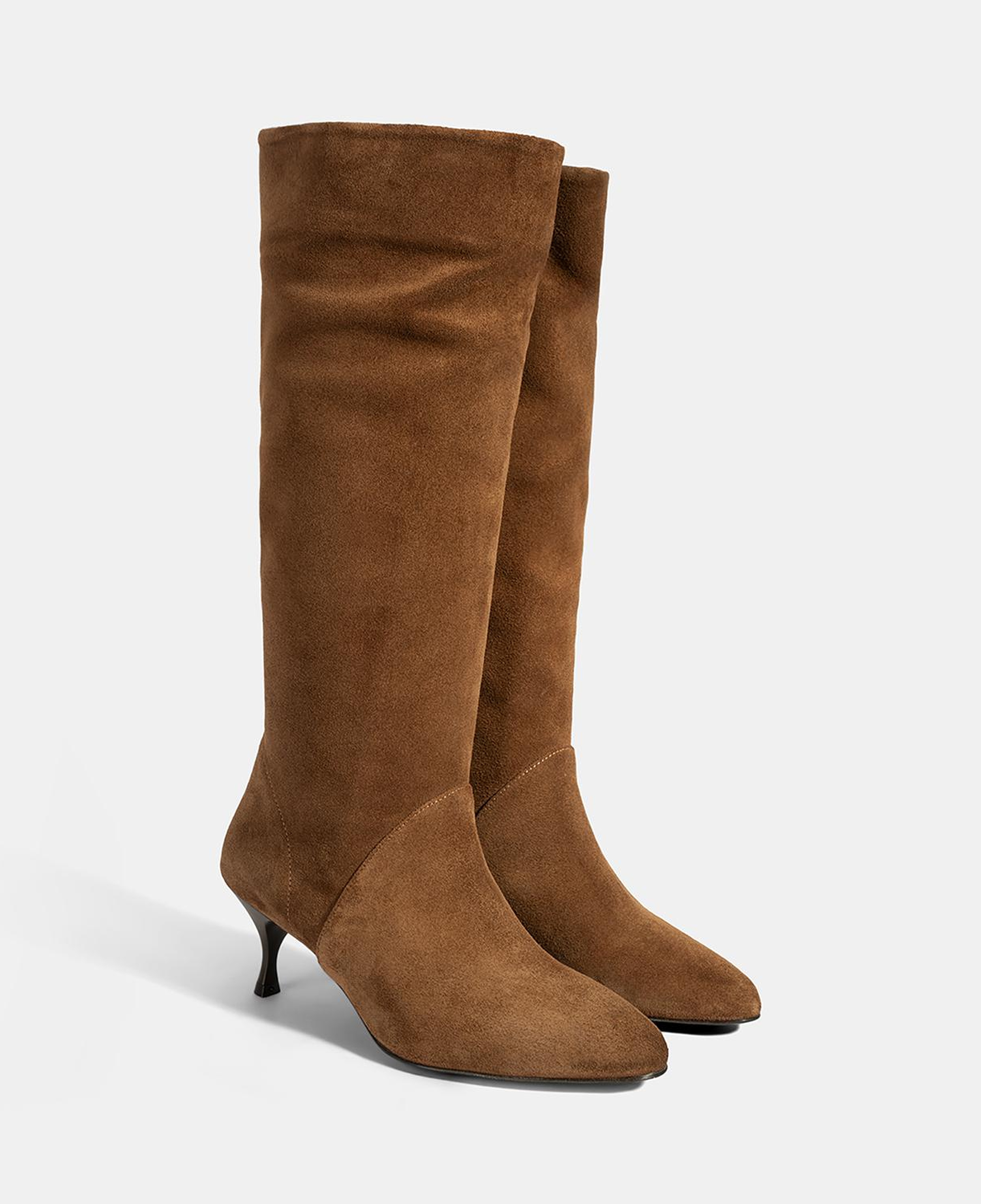 Kadın Taba Süet Deri Çizme